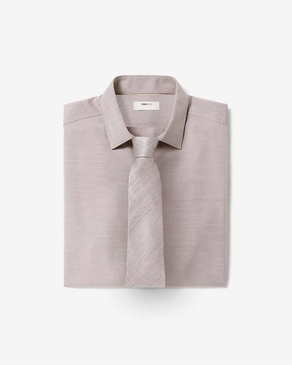 Slim-Fit Solid Cotton Modal Dress Shirt rw&co Special Offer