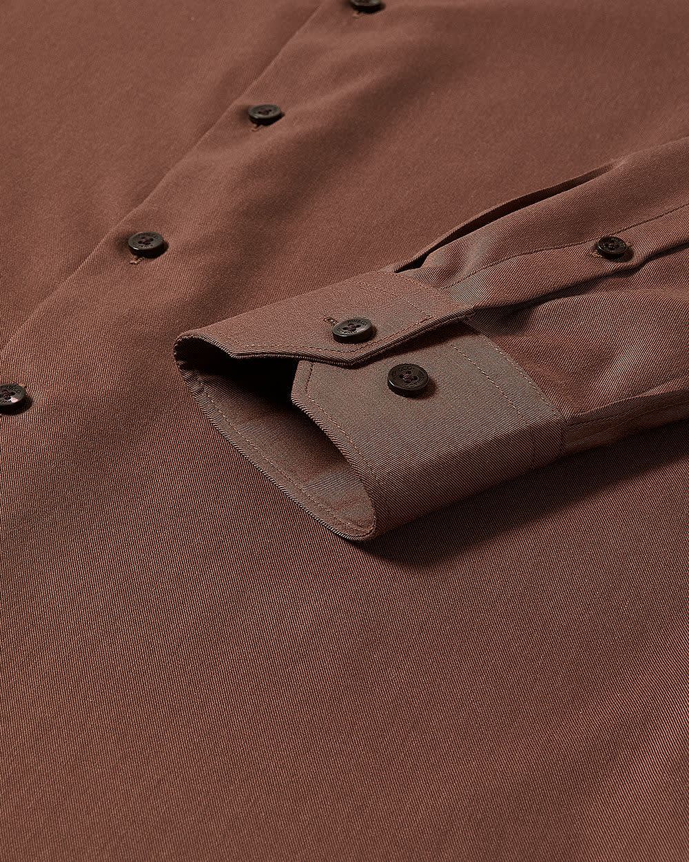 Slim-Fit Solid Cotton Modal Dress Shirt rw&co Special Offer