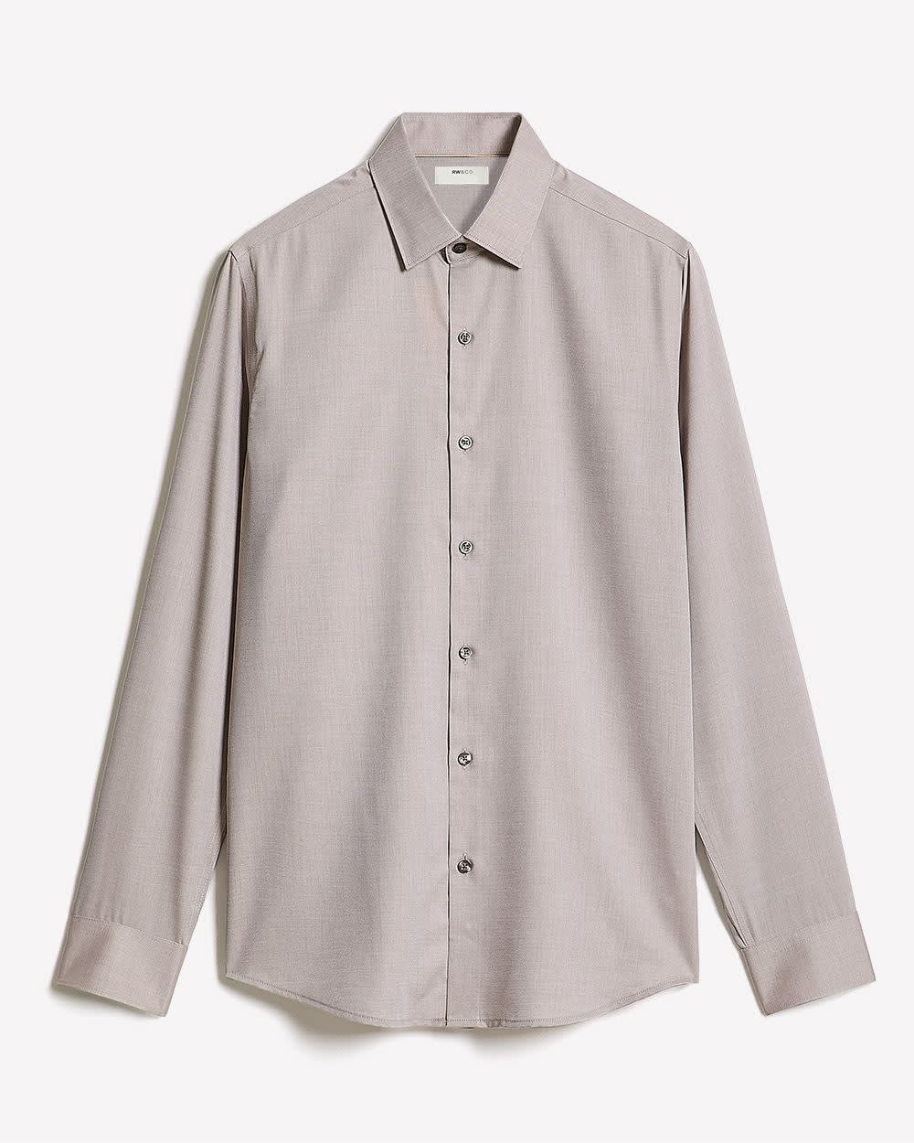 Slim-Fit Solid Cotton Modal Dress Shirt rw&co Special Offer