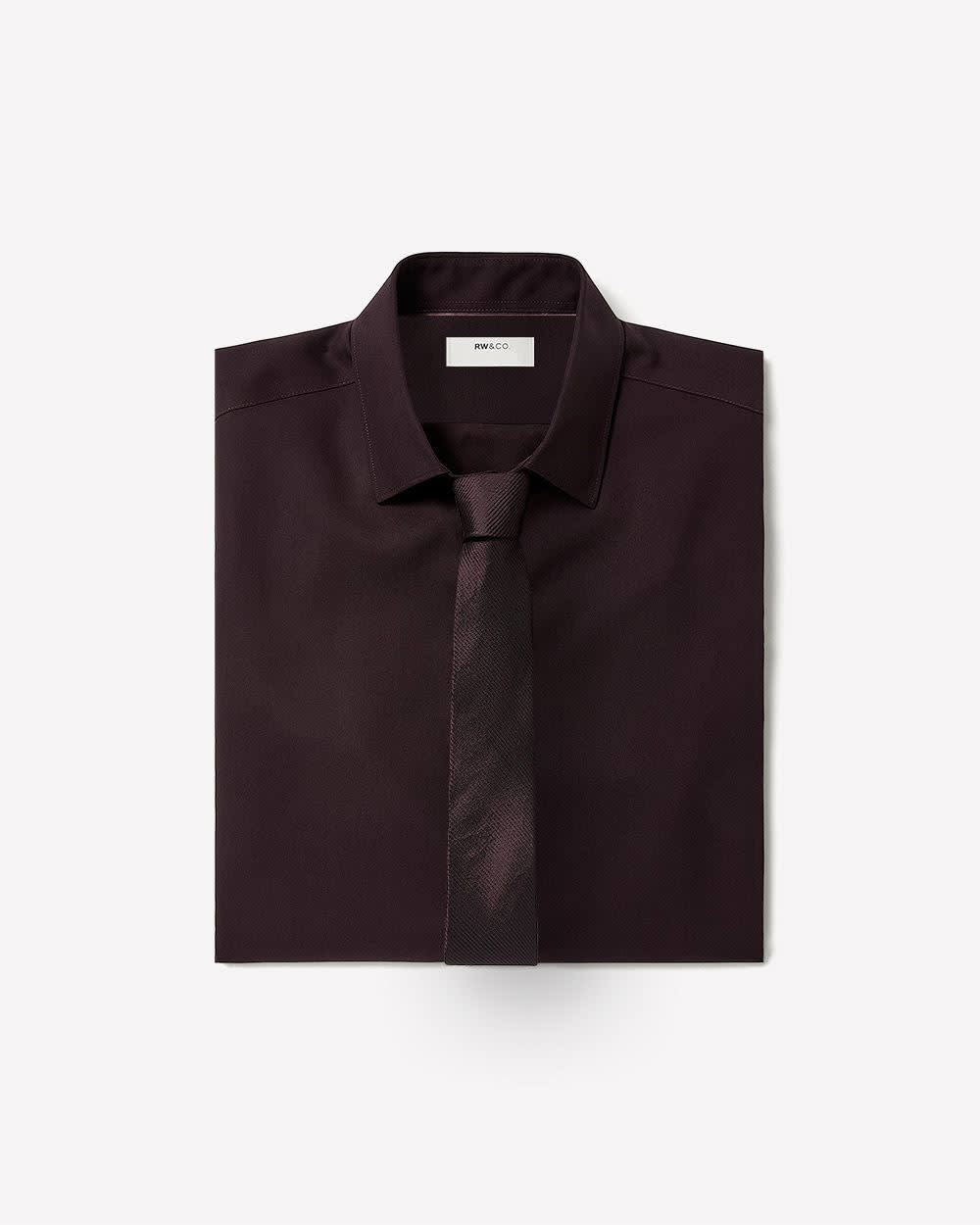 Slim-Fit Solid Cotton Modal Dress Shirt rw&co Special Offer