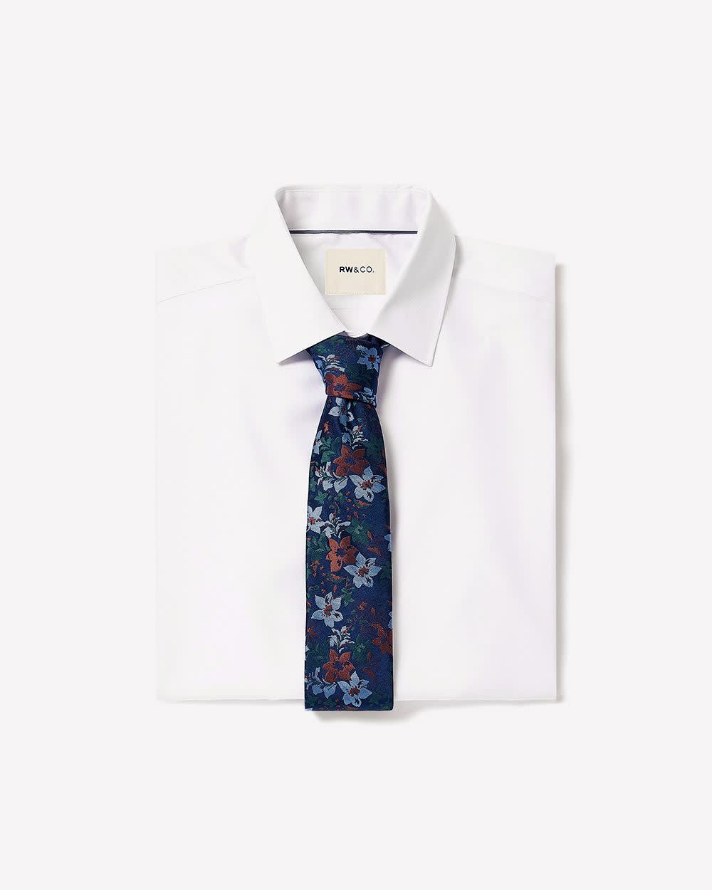 Slim-Fit Solid Cotton Modal Dress Shirt rw&co Special Offer