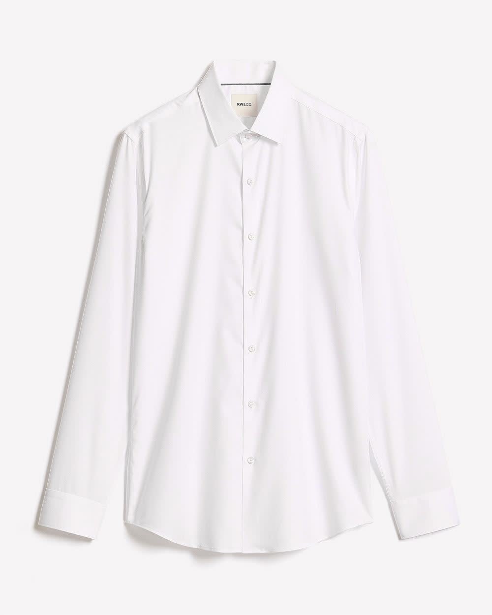 Slim-Fit Solid Cotton Modal Dress Shirt rw&co Special Offer