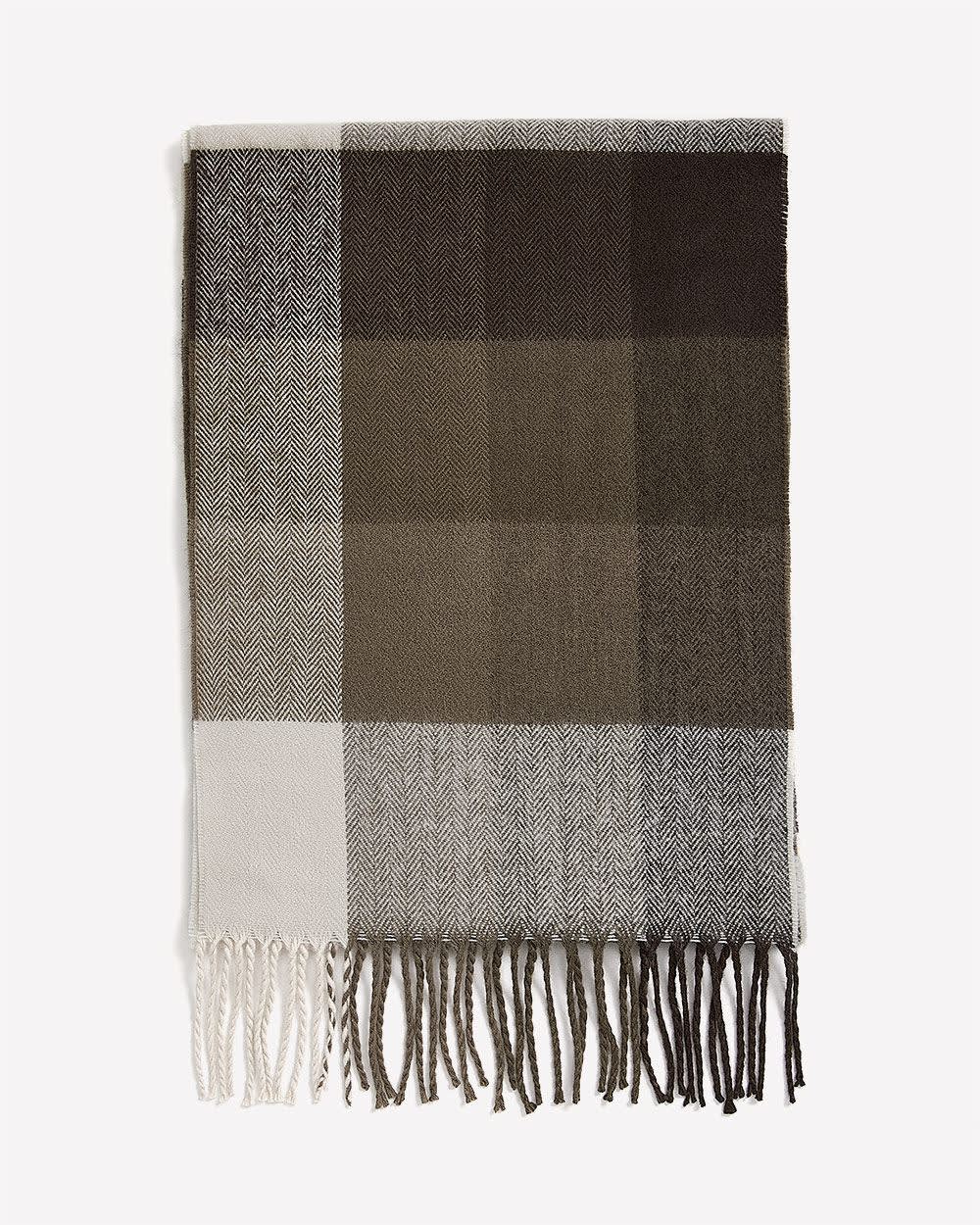 Plaid Scarf with Fringes rw&co Special Promo Price