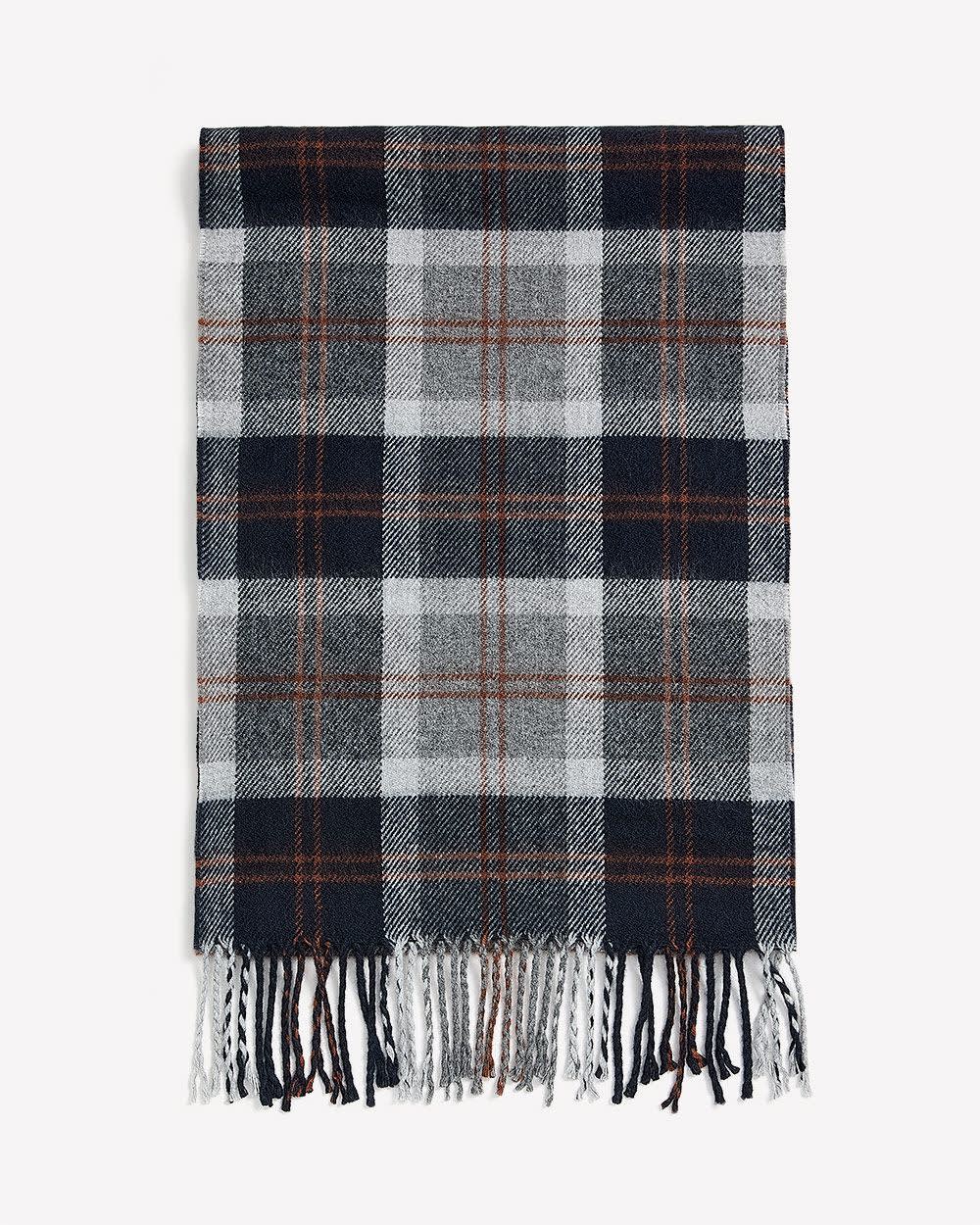 Plaid Scarf with Fringes rw&co Special Promo Price