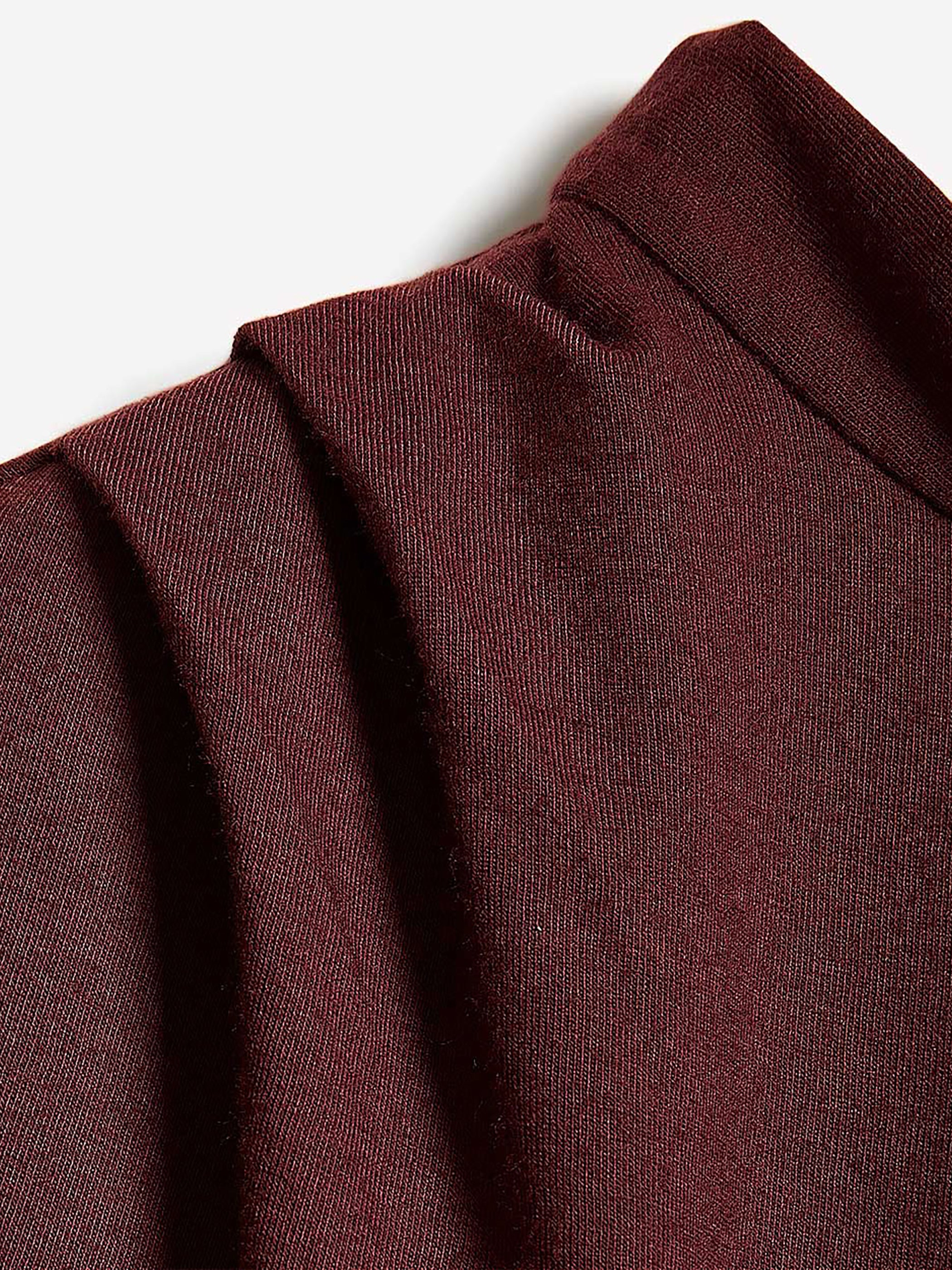 Extended-Sleeve Mock-Neck Top with Tie rw&co Limited Time Discount