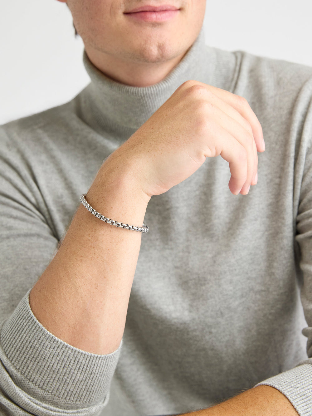 Stainless Steel Box Chain Bracelet rw&co Limited Time Discount