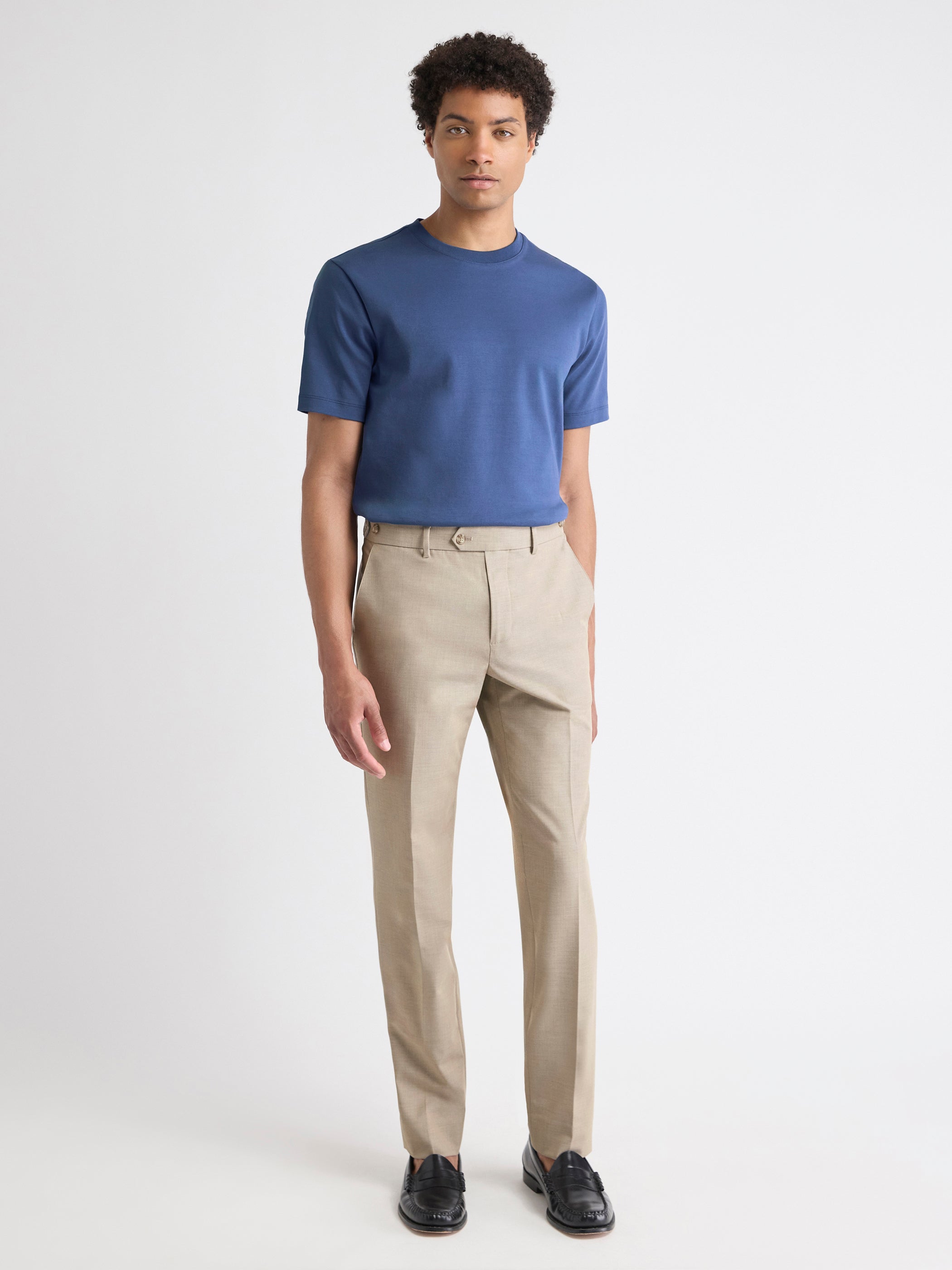 Solid Interlock Cotton Crew-Neck Tee rw&co On Sale