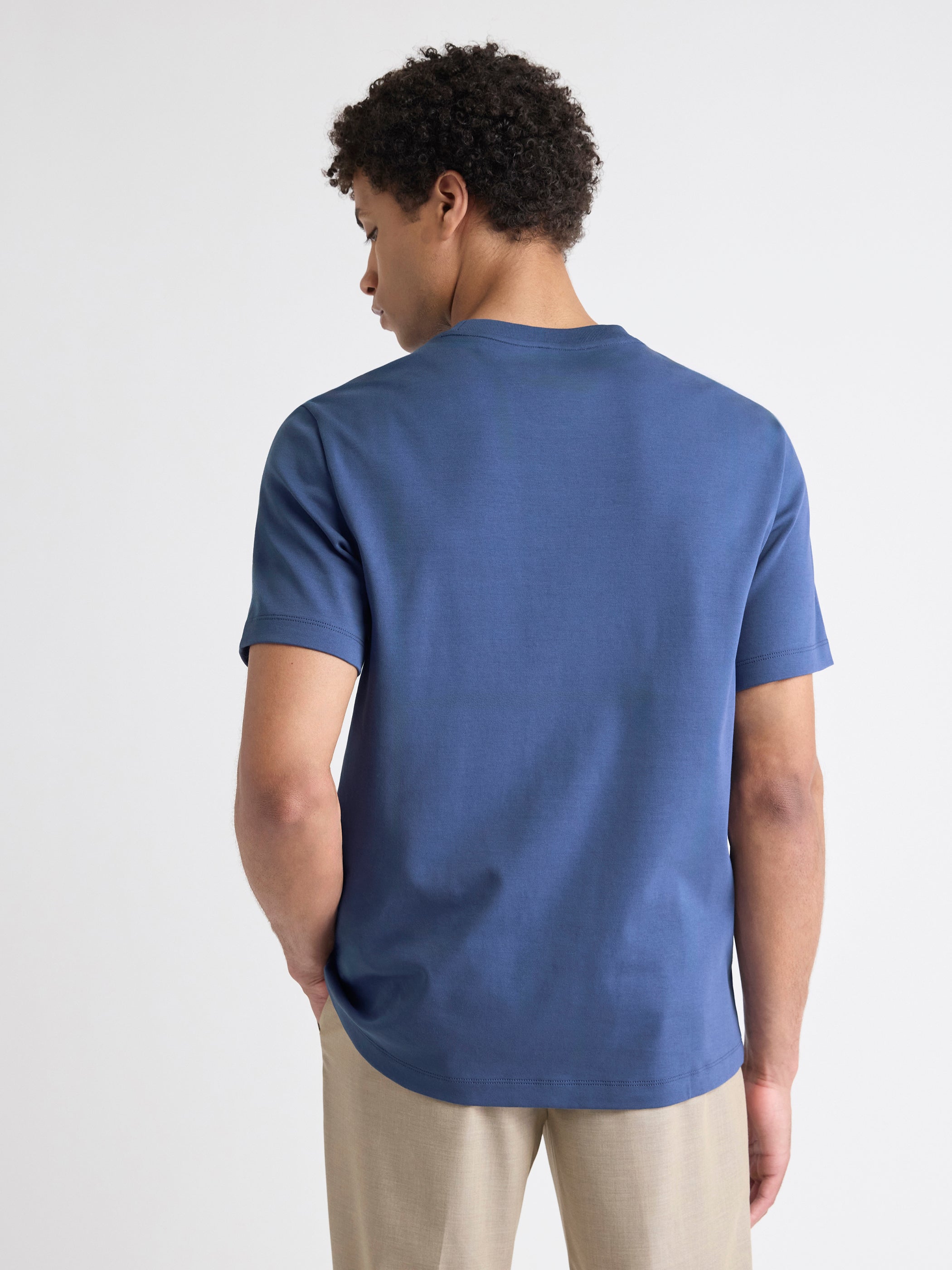 Solid Interlock Cotton Crew-Neck Tee rw&co On Sale
