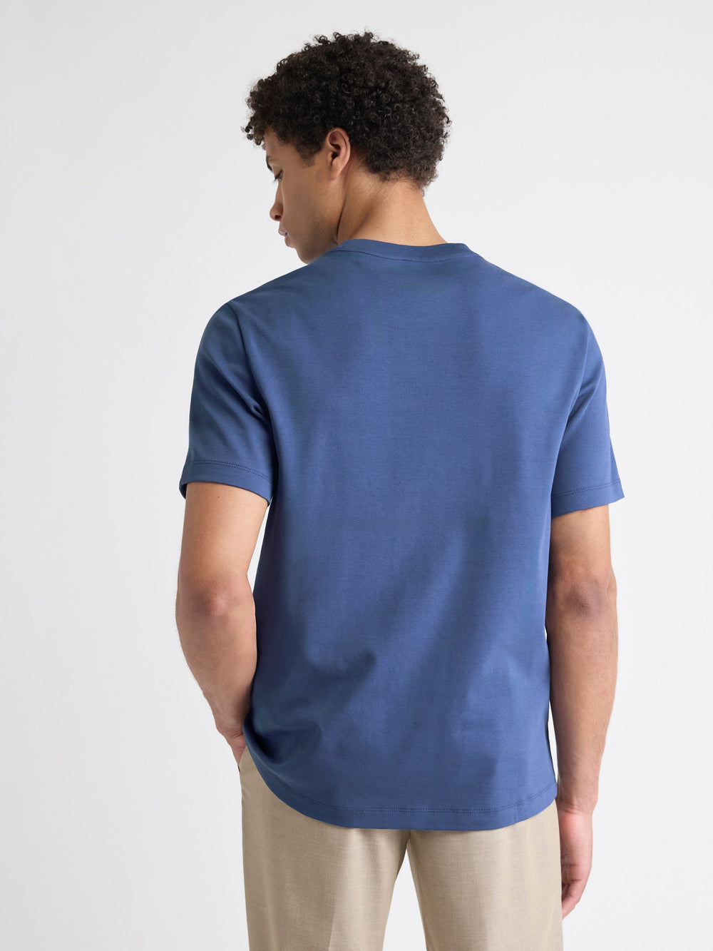 Solid Interlock Cotton Crew-Neck Tee rw&co On Sale