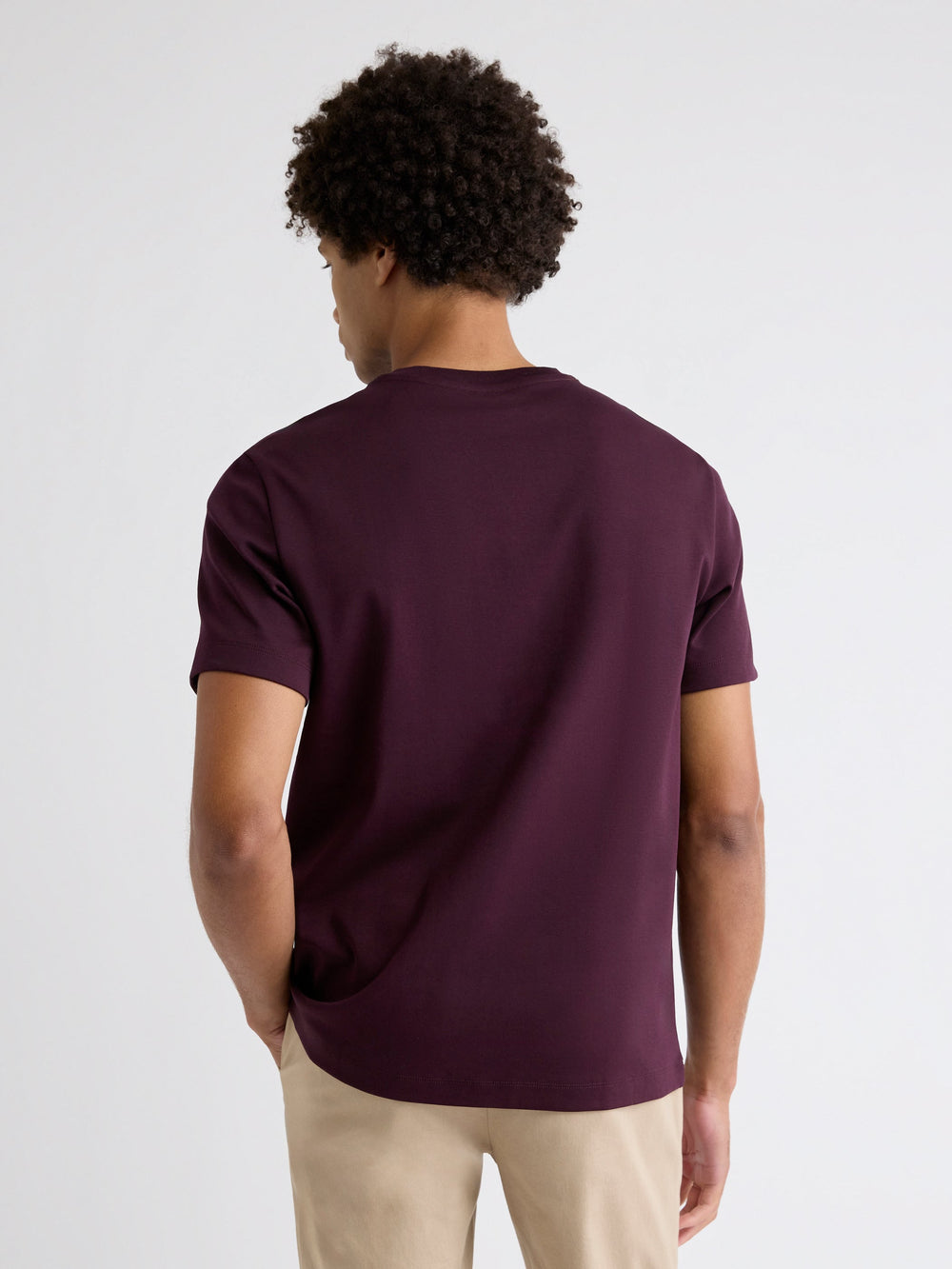Solid Interlock Cotton Crew-Neck Tee rw&co On Sale