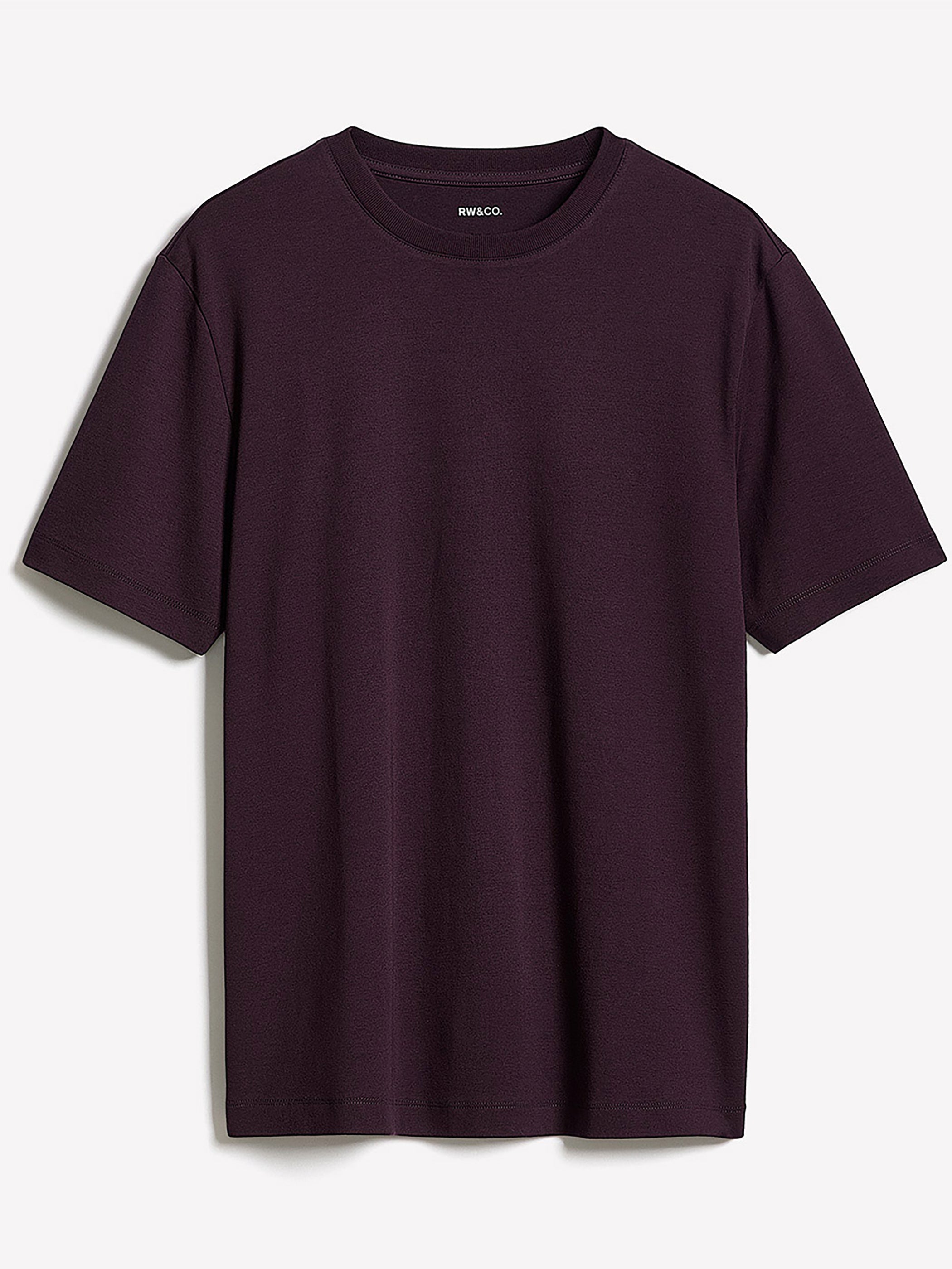 Solid Interlock Cotton Crew-Neck Tee rw&co On Sale