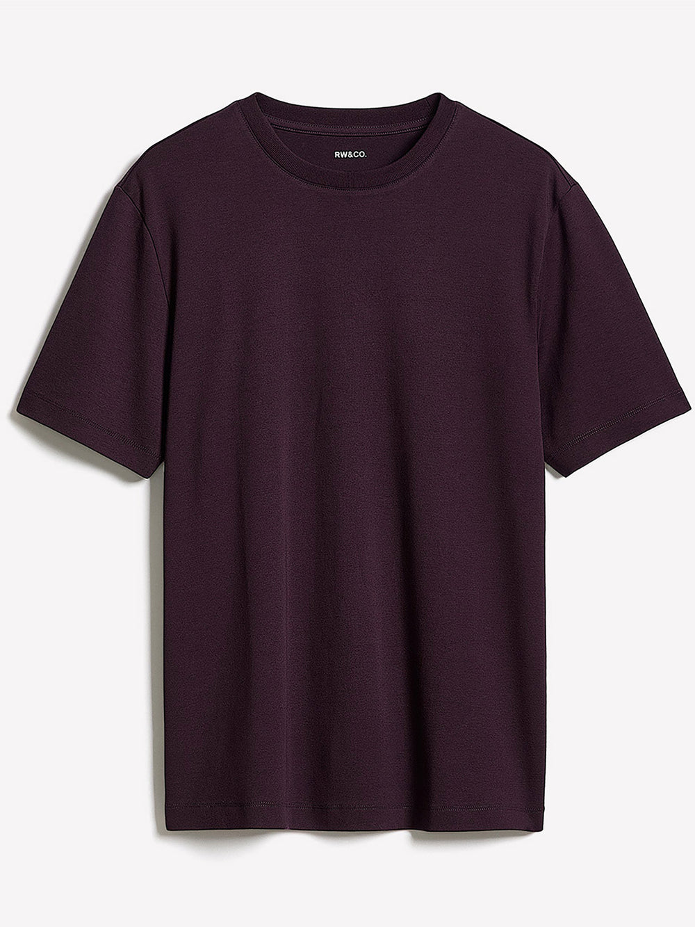 Solid Interlock Cotton Crew-Neck Tee rw&co On Sale