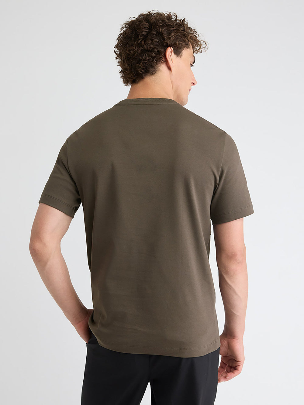 Solid Interlock Cotton Crew-Neck Tee rw&co On Sale