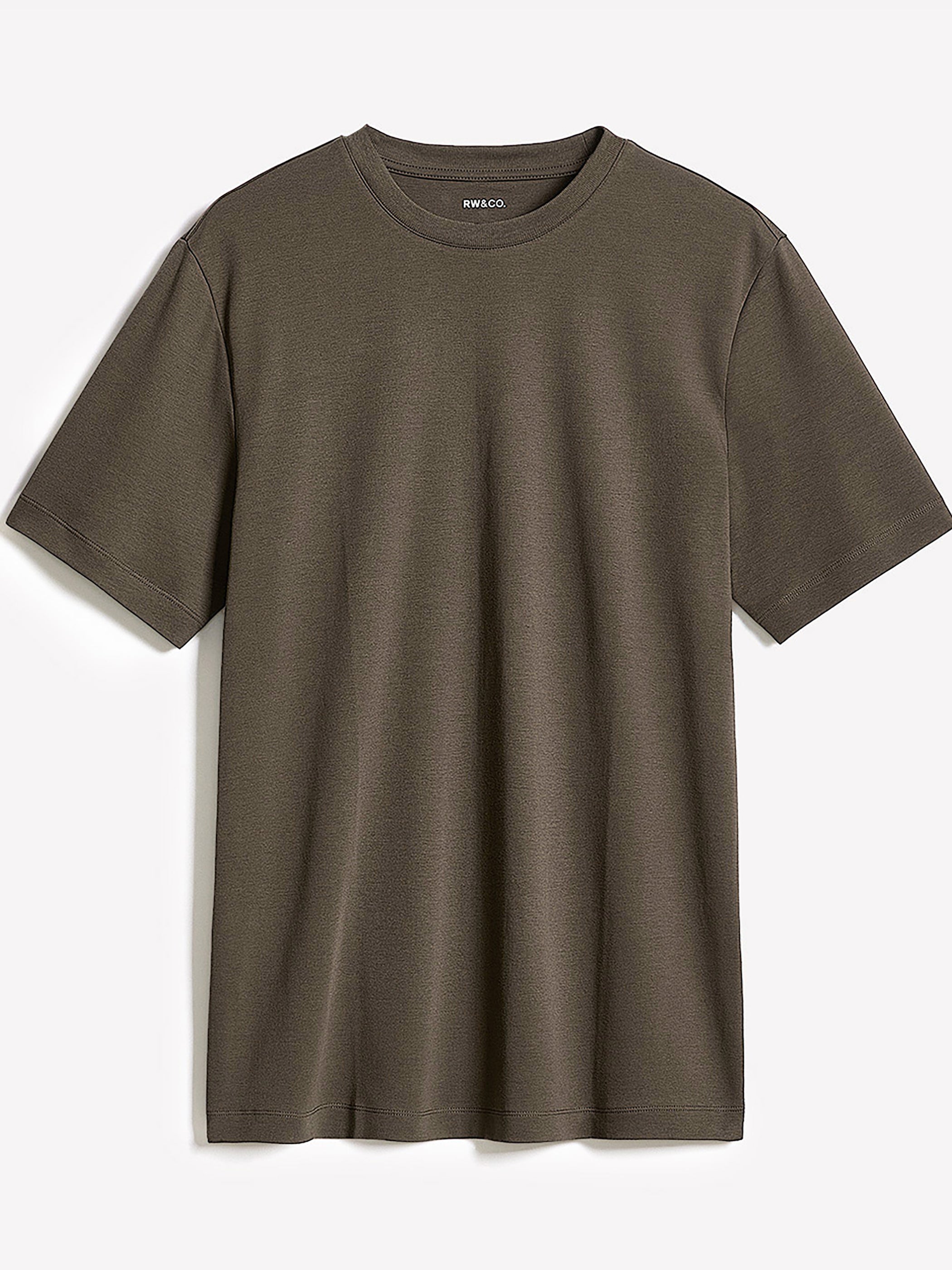 Solid Interlock Cotton Crew-Neck Tee rw&co On Sale