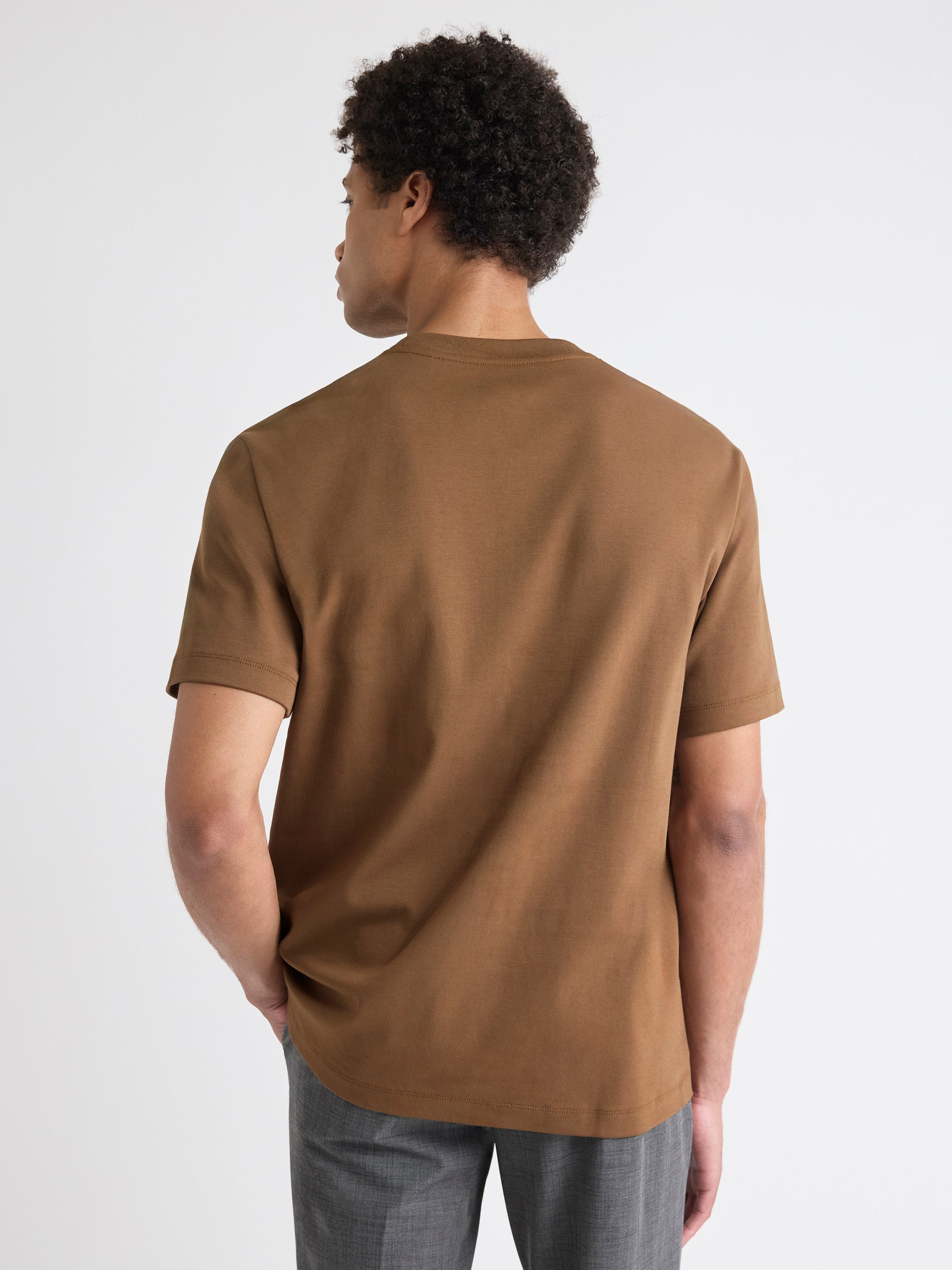 Solid Interlock Cotton Crew-Neck Tee rw&co On Sale