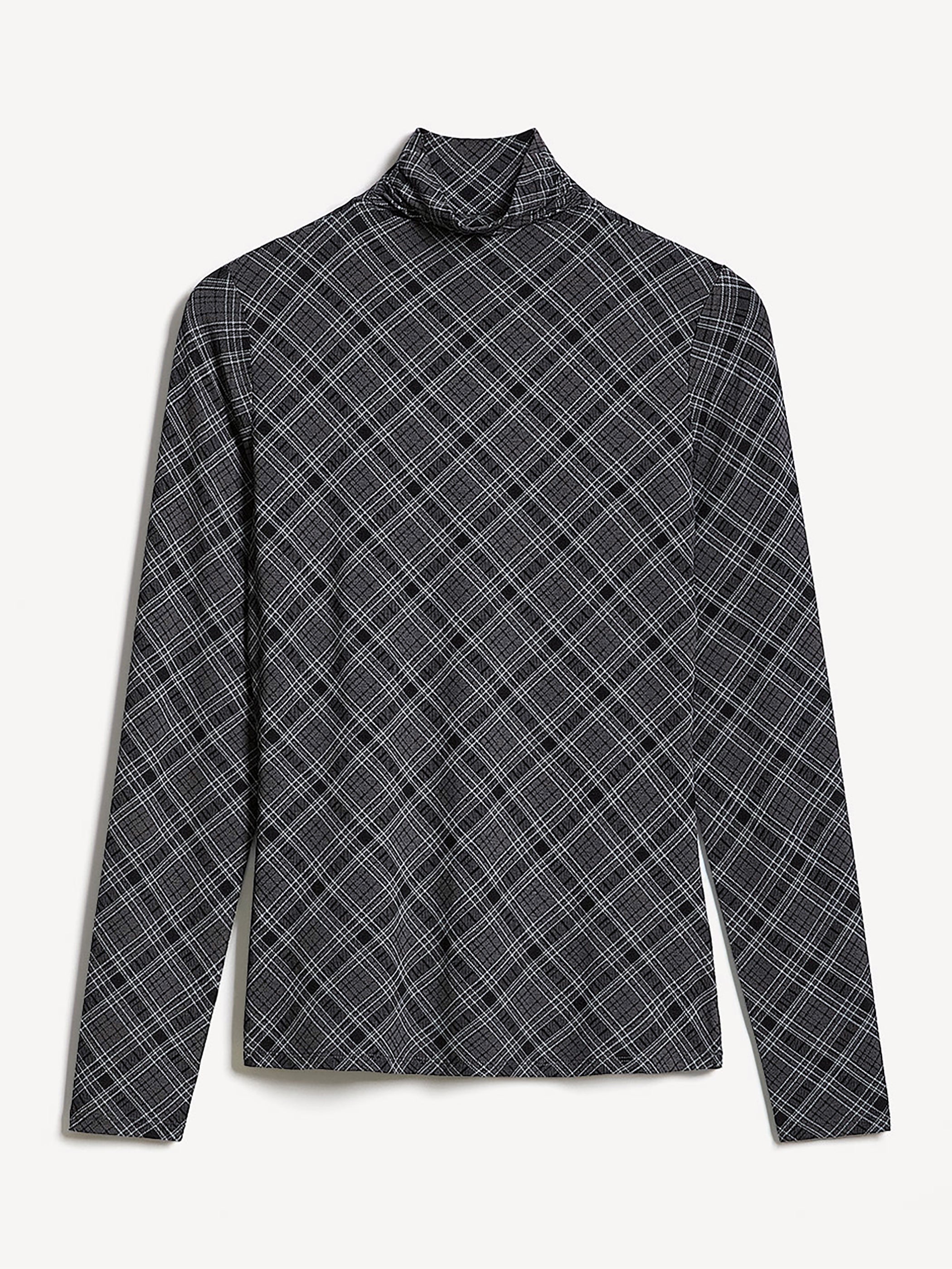 Fitted Long-Sleeve Mock-Neck Tee rw&co Exclusive Sale Price