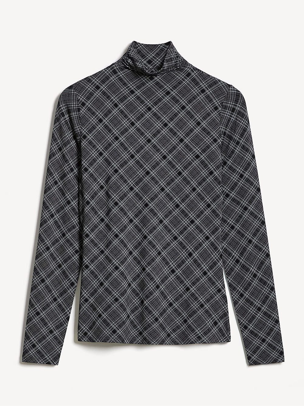 Fitted Long-Sleeve Mock-Neck Tee rw&co Exclusive Sale Price