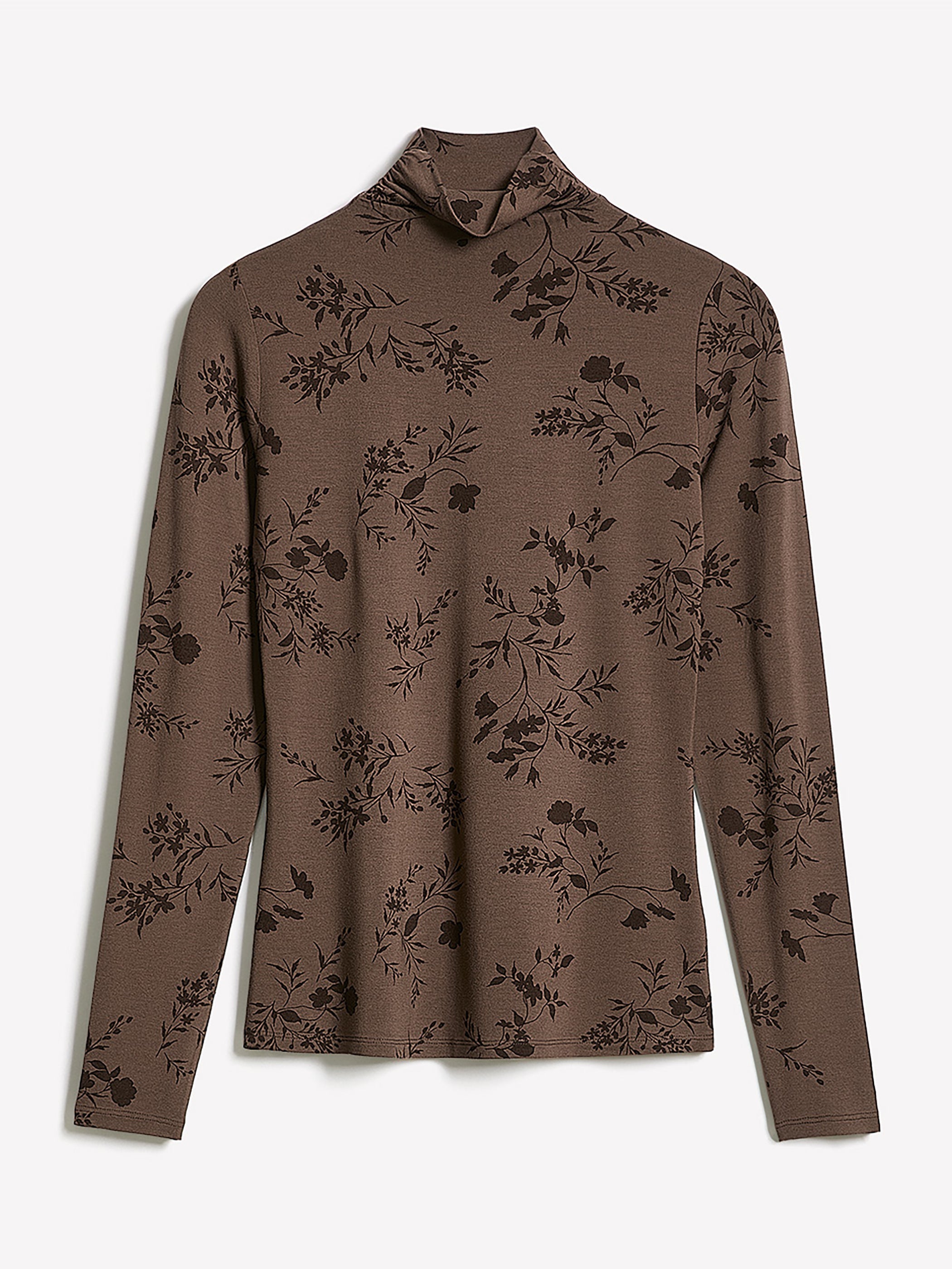 Fitted Long-Sleeve Mock-Neck Tee rw&co Exclusive Sale Price