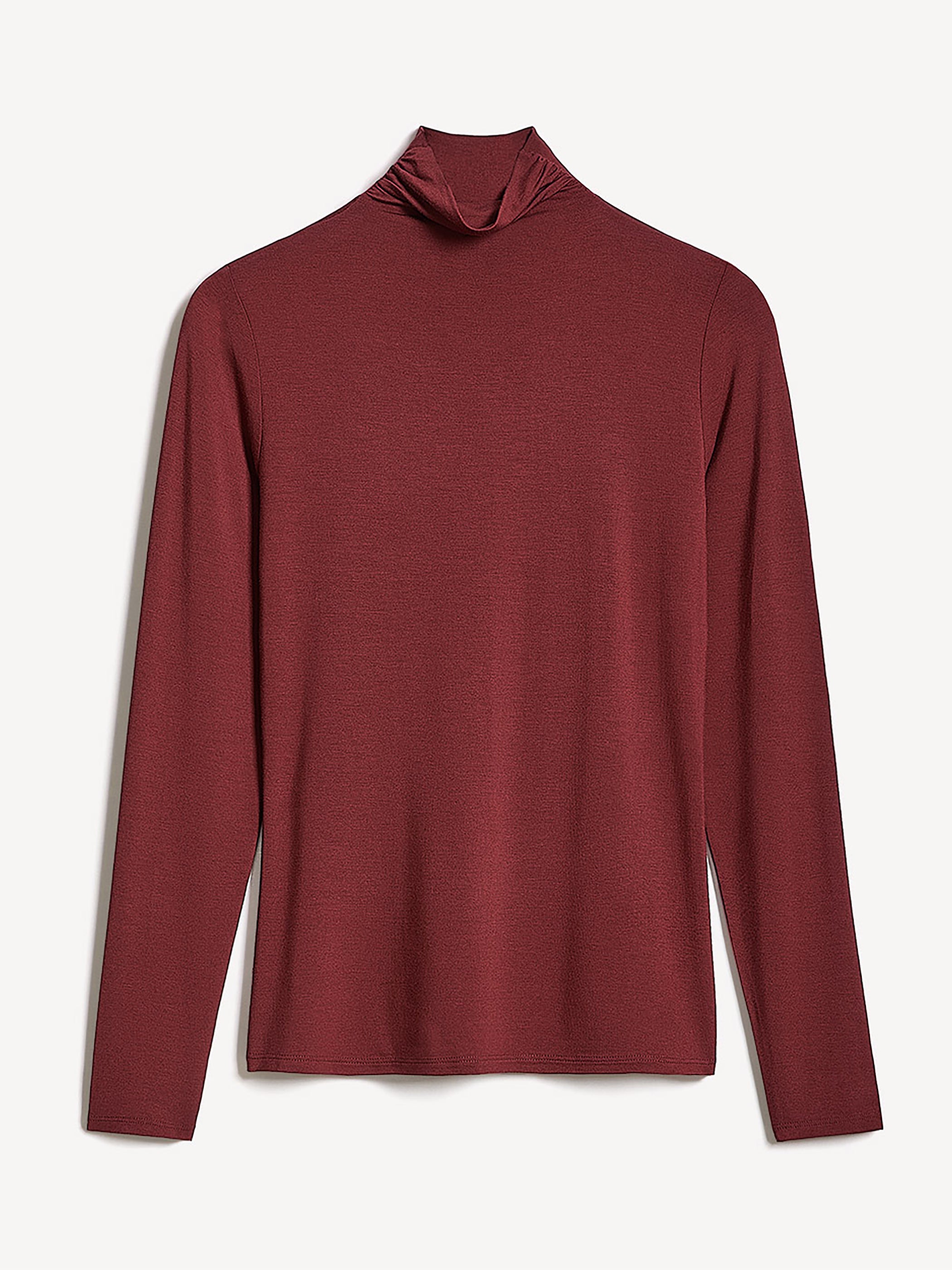 Fitted Long-Sleeve Mock-Neck Tee rw&co Exclusive Sale Price