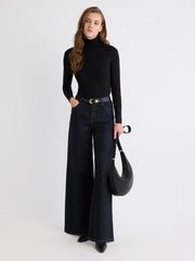 Fitted Long-Sleeve Mock-Neck Tee rw&co Exclusive Sale Price