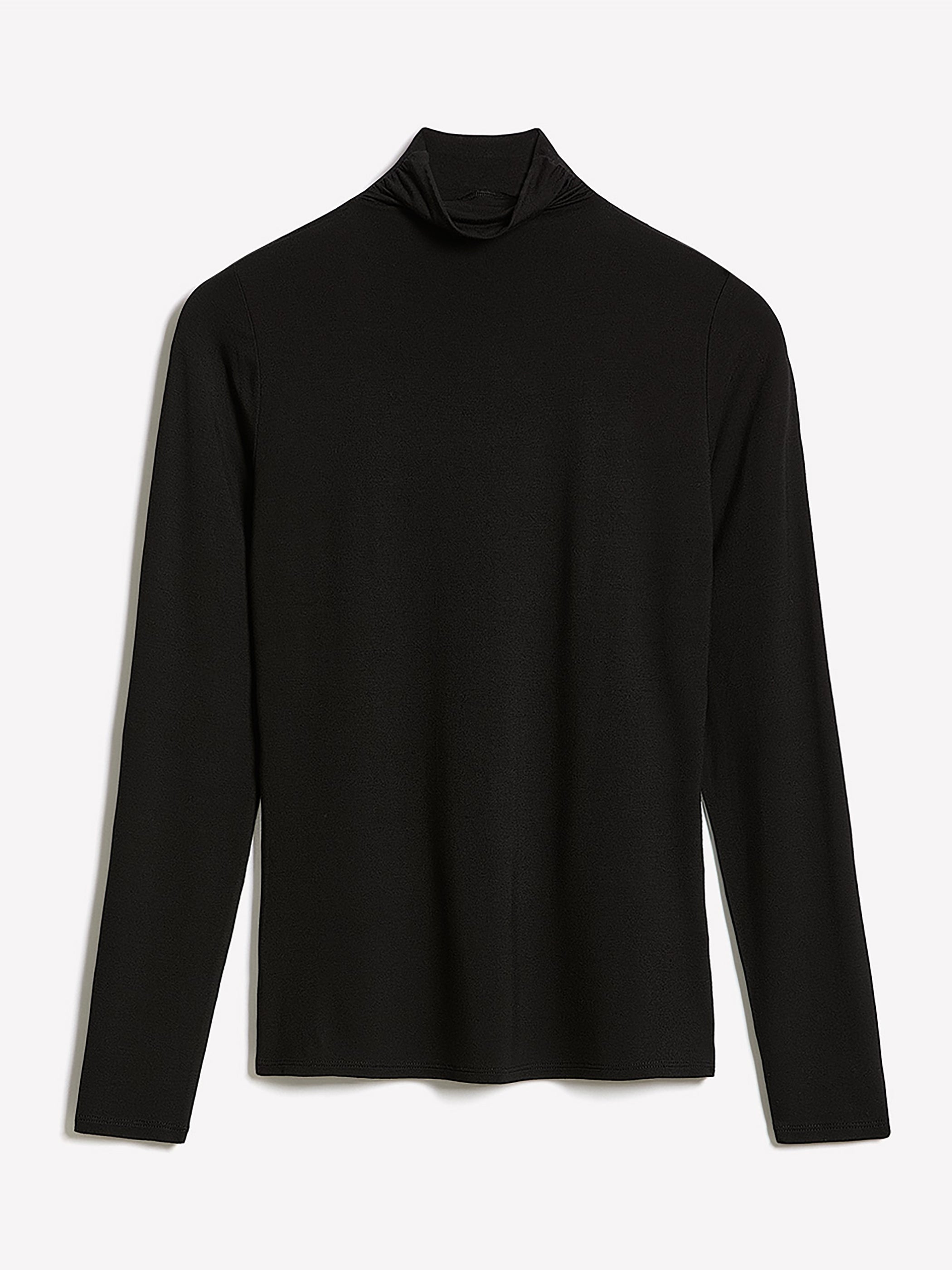 Fitted Long-Sleeve Mock-Neck Tee rw&co Exclusive Sale Price