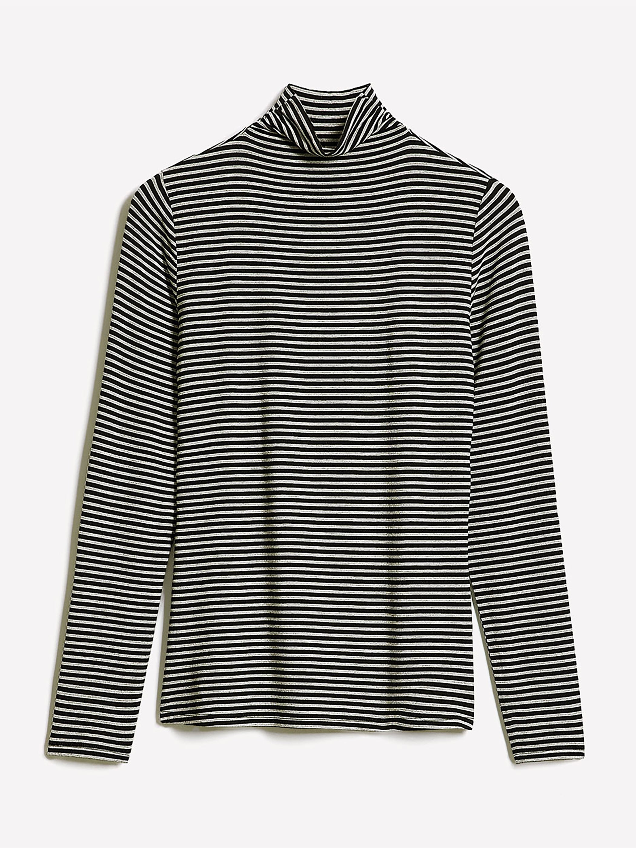 Fitted Long-Sleeve Mock-Neck Tee rw&co Special Promo Price