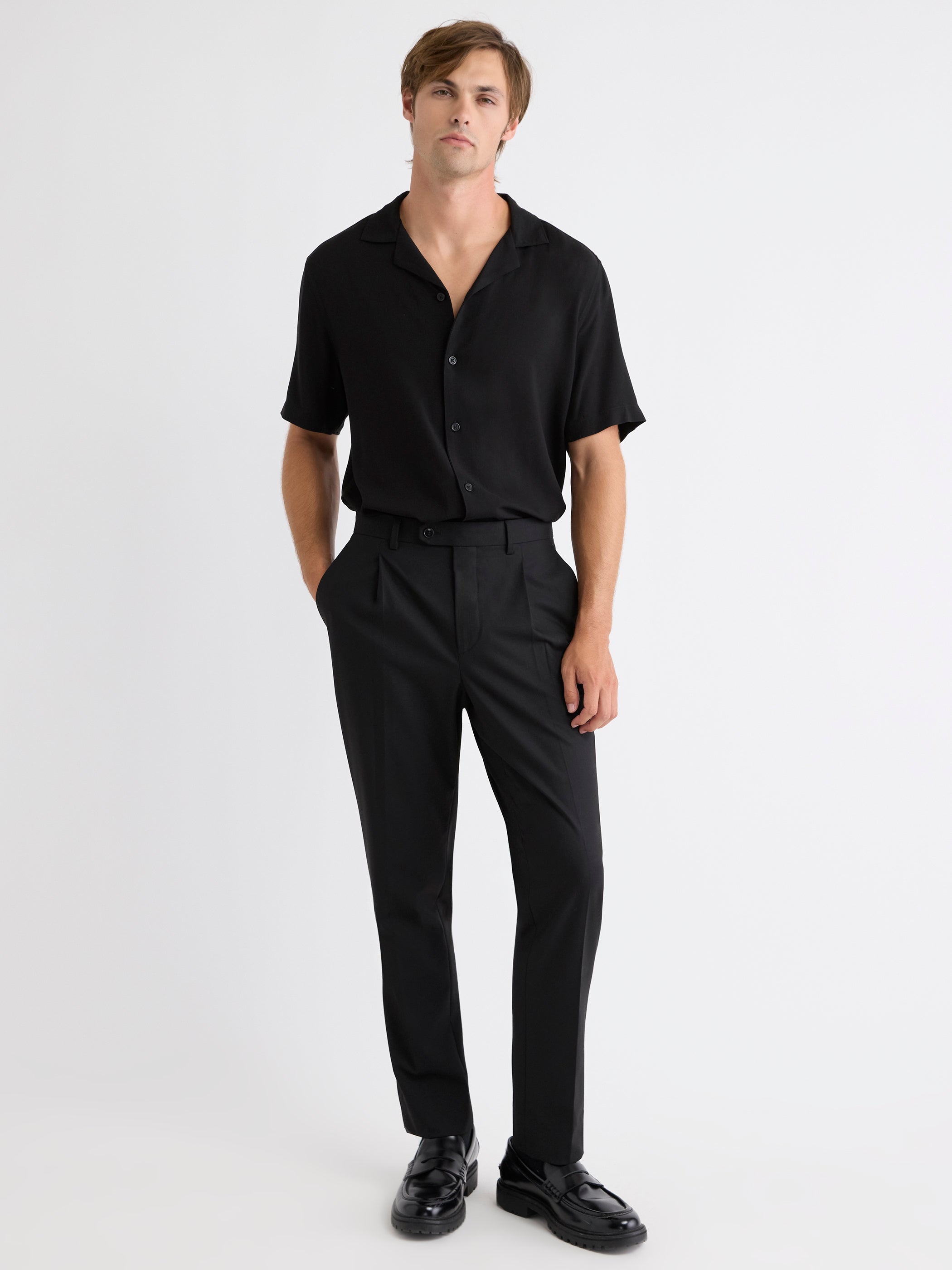 Short-Sleeve Shirt with Camp Collar rw&co Special Offer