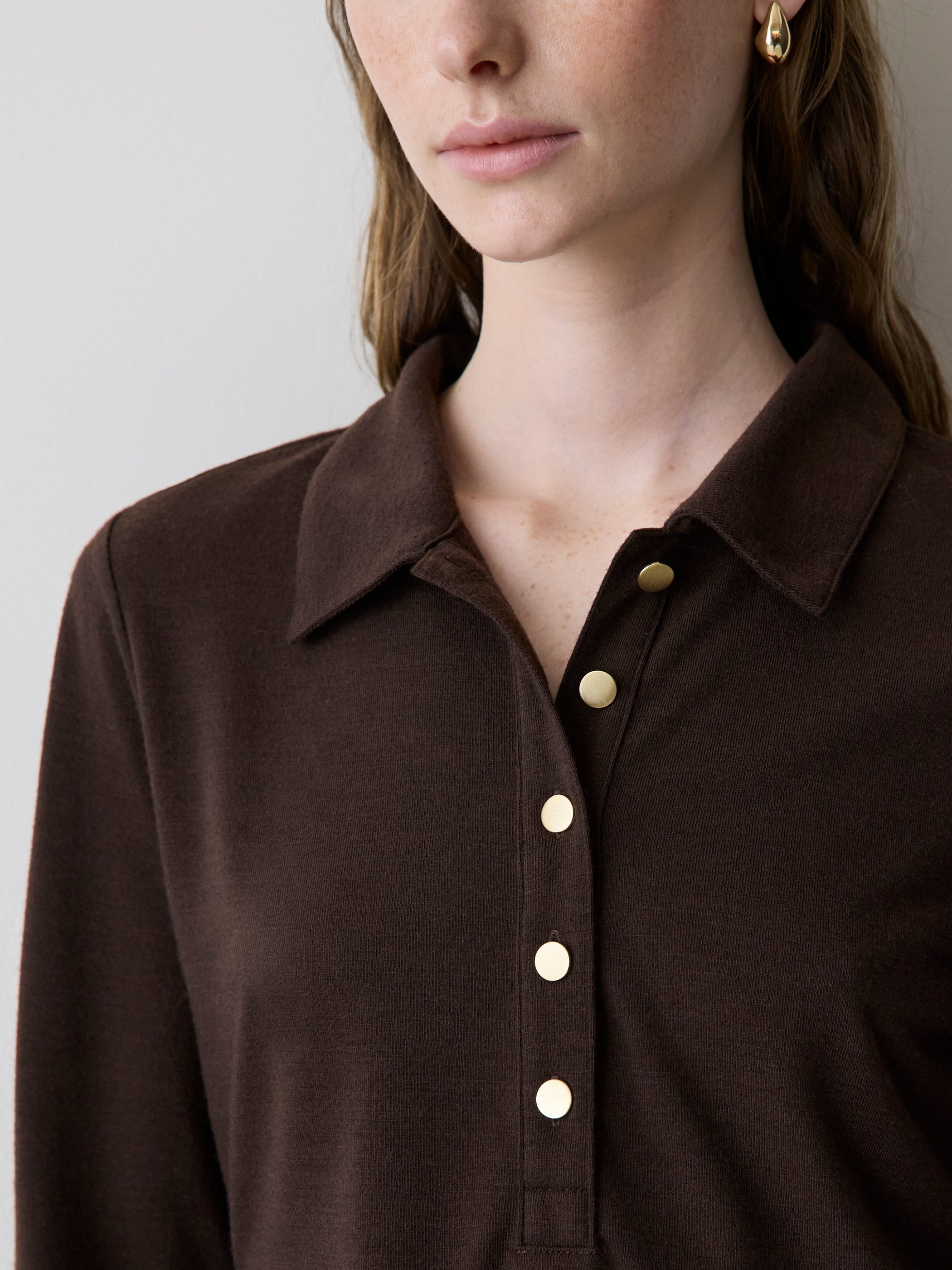 Long-Sleeve Fitted Polo rw&co Great Value Deal