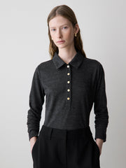 Long-Sleeve Fitted Polo rw&co Great Value Deal