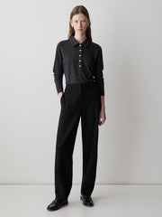 Long-Sleeve Fitted Polo rw&co Great Value Deal