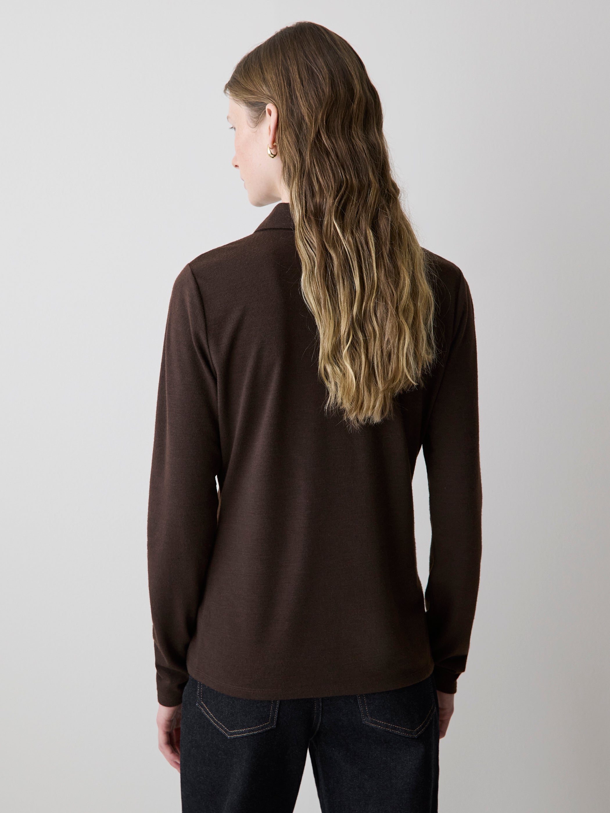 Long-Sleeve Fitted Polo rw&co Great Value Deal