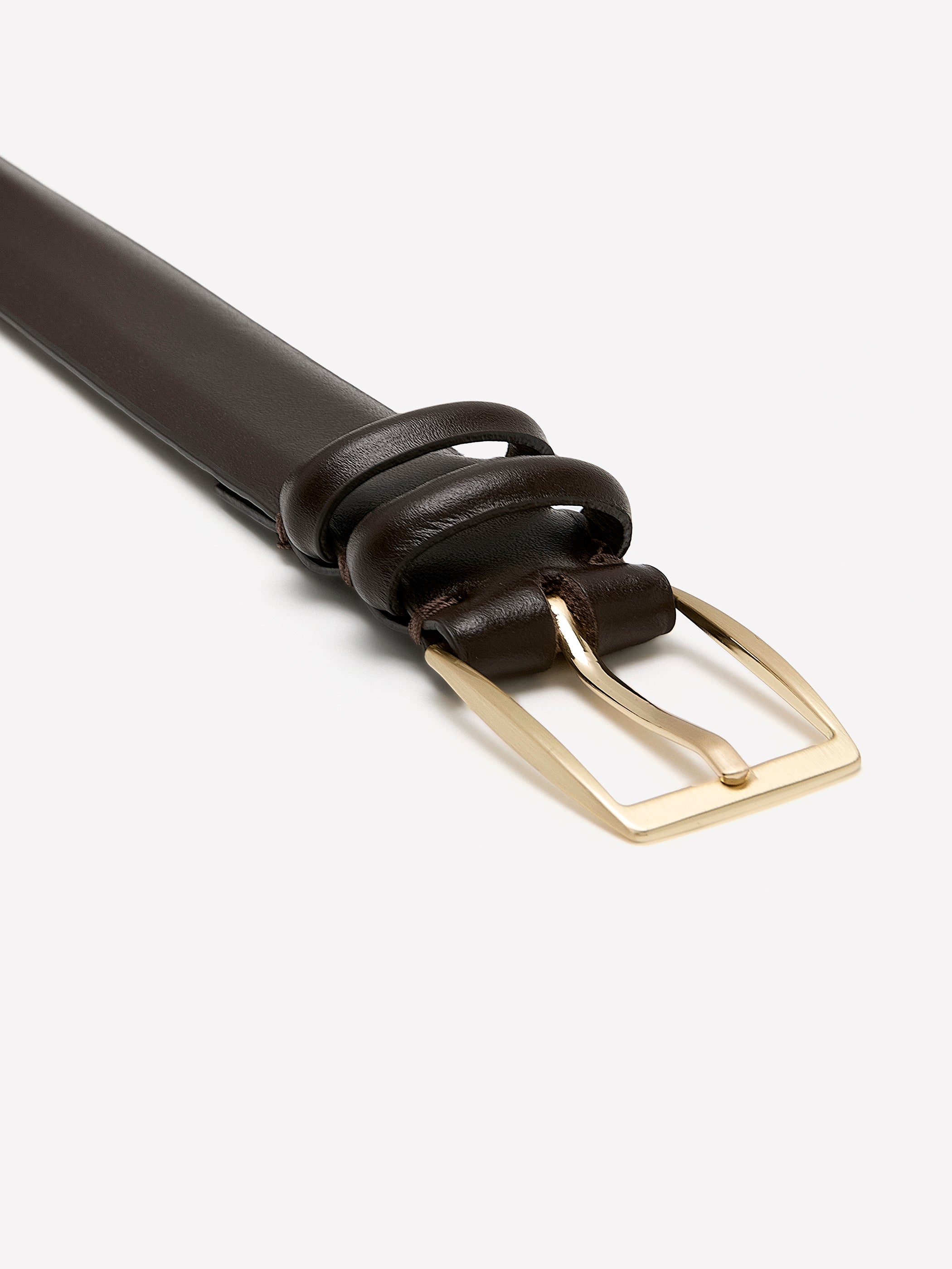 Leather Trouser Belt with Square Buckle rw&co Special Offer