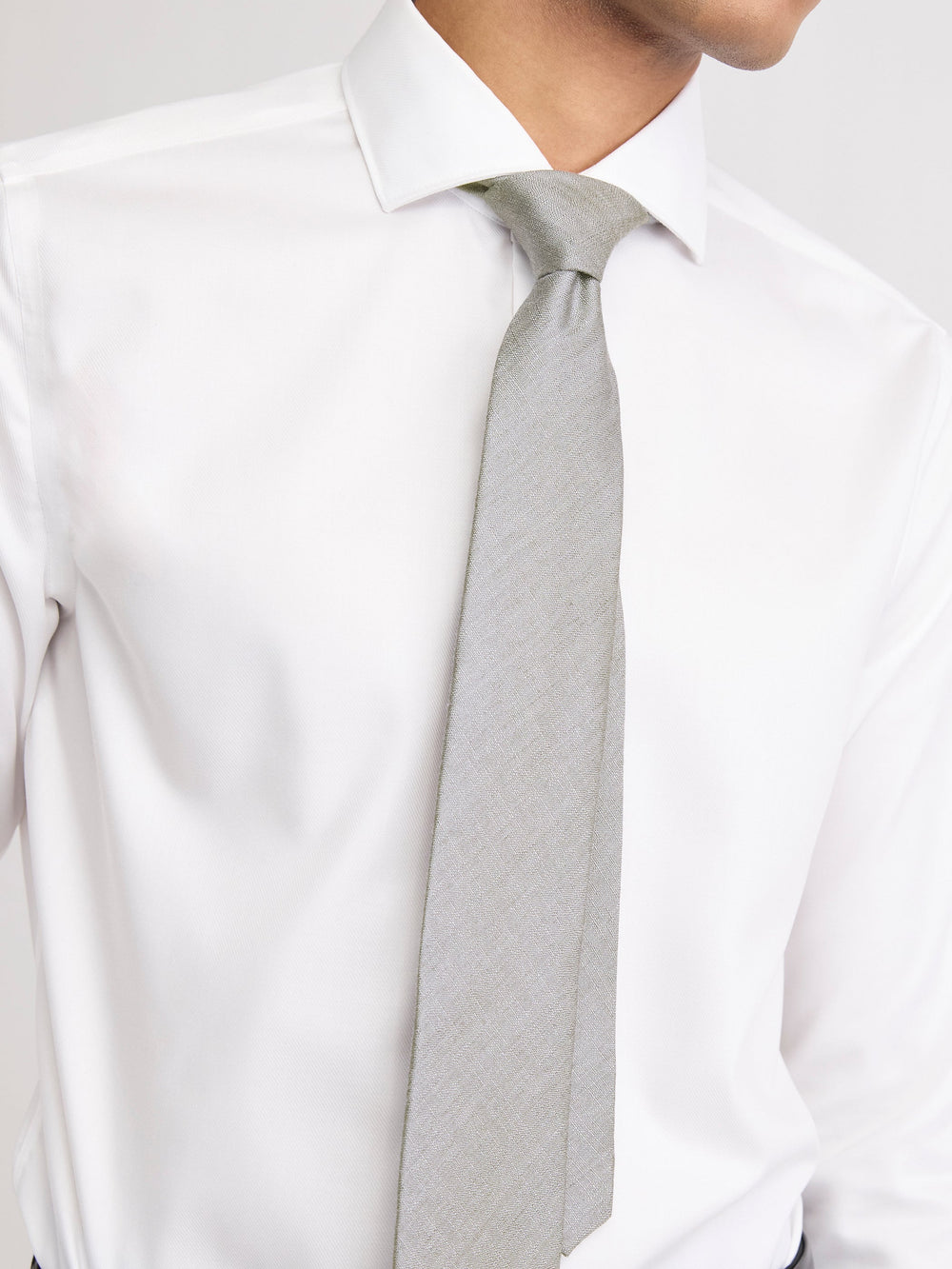 Light Grey Regular Textured Tie rw&co Special Promo Price