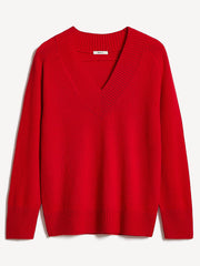 Long-Sleeve V-Neck Merino-Blend Sweater rw&co On Sale