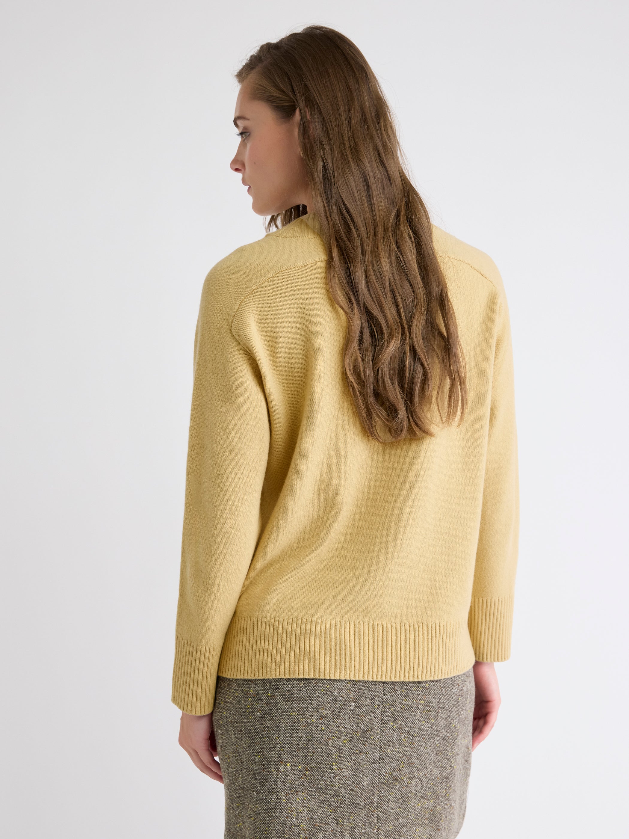 Long-Sleeve V-Neck Merino-Blend Sweater rw&co On Sale
