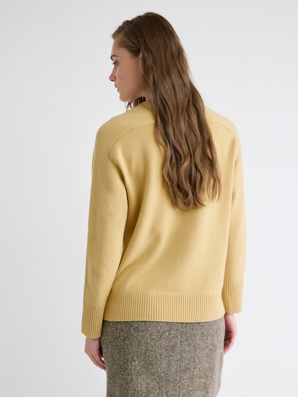 Long-Sleeve V-Neck Merino-Blend Sweater rw&co On Sale
