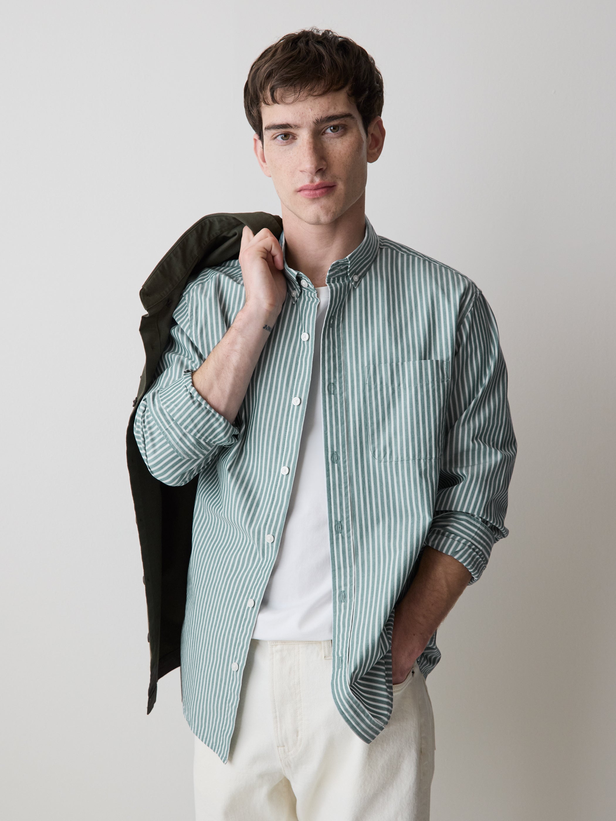 Striped Long-Sleeve Shirt rw&co Special Promo Price