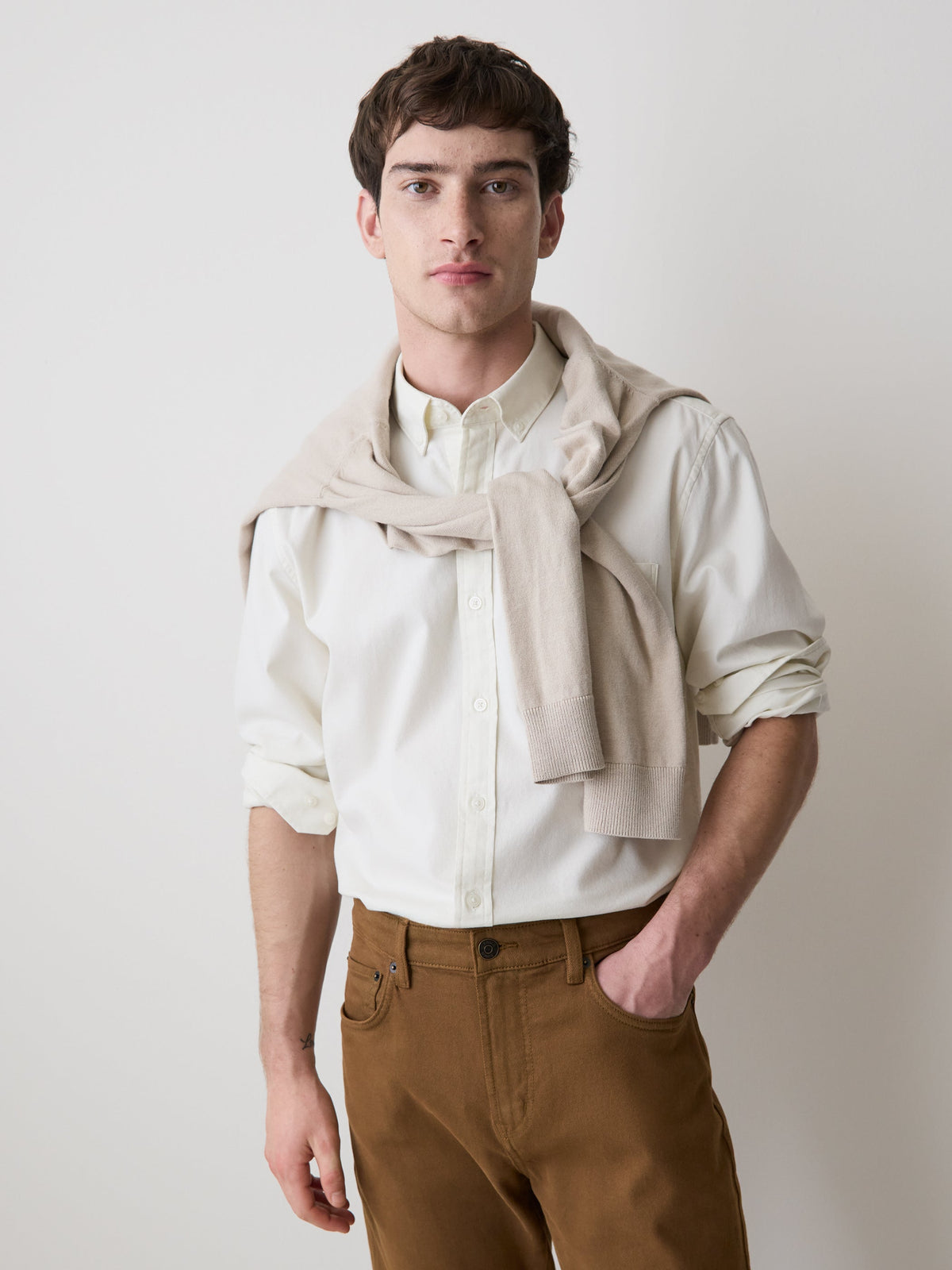 Long-Sleeve Textured Shirt rw&co Great Value Deal