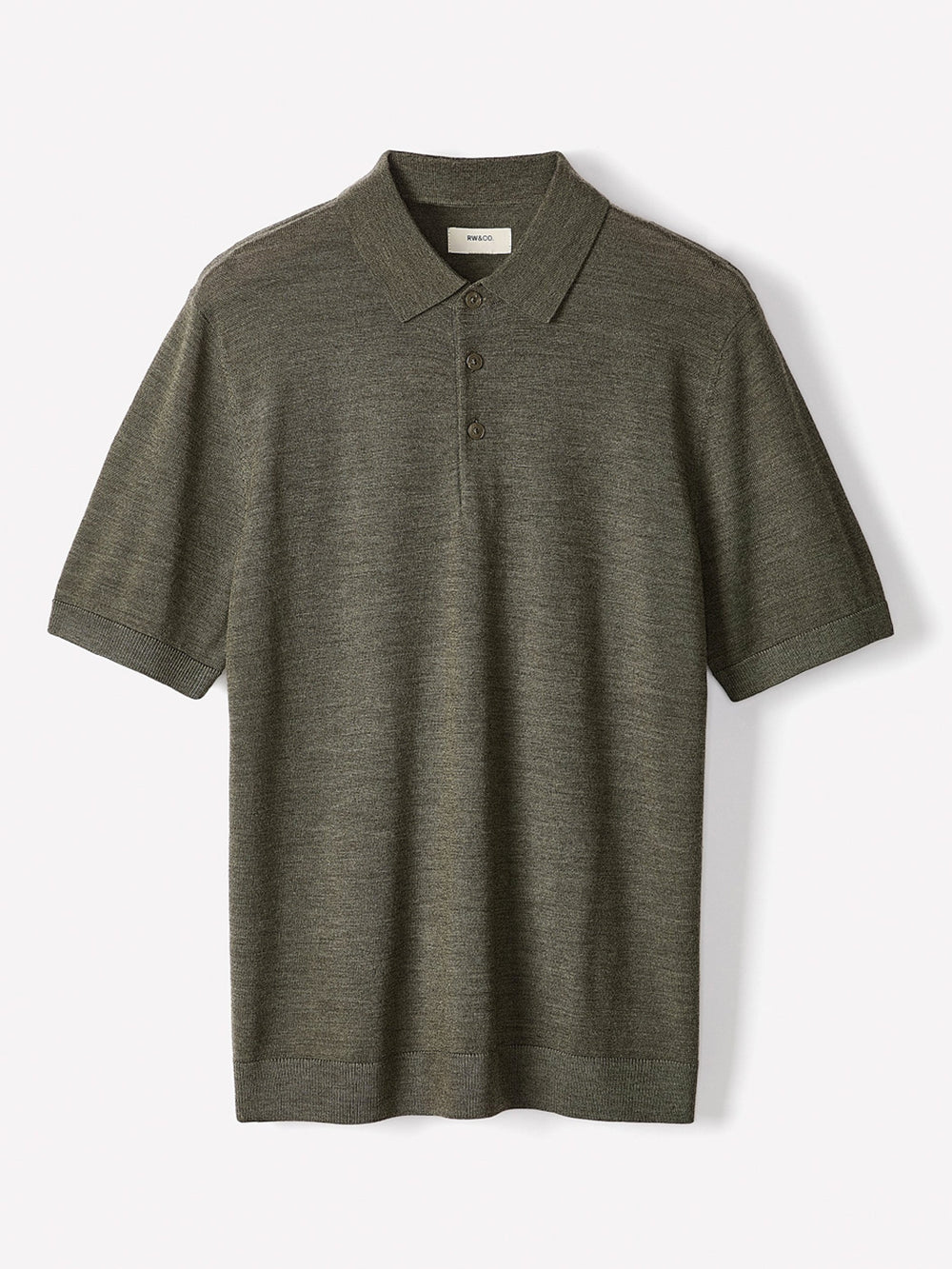Merino-Wool Short-Sleeve Polo Sweater rw&co Special Offer