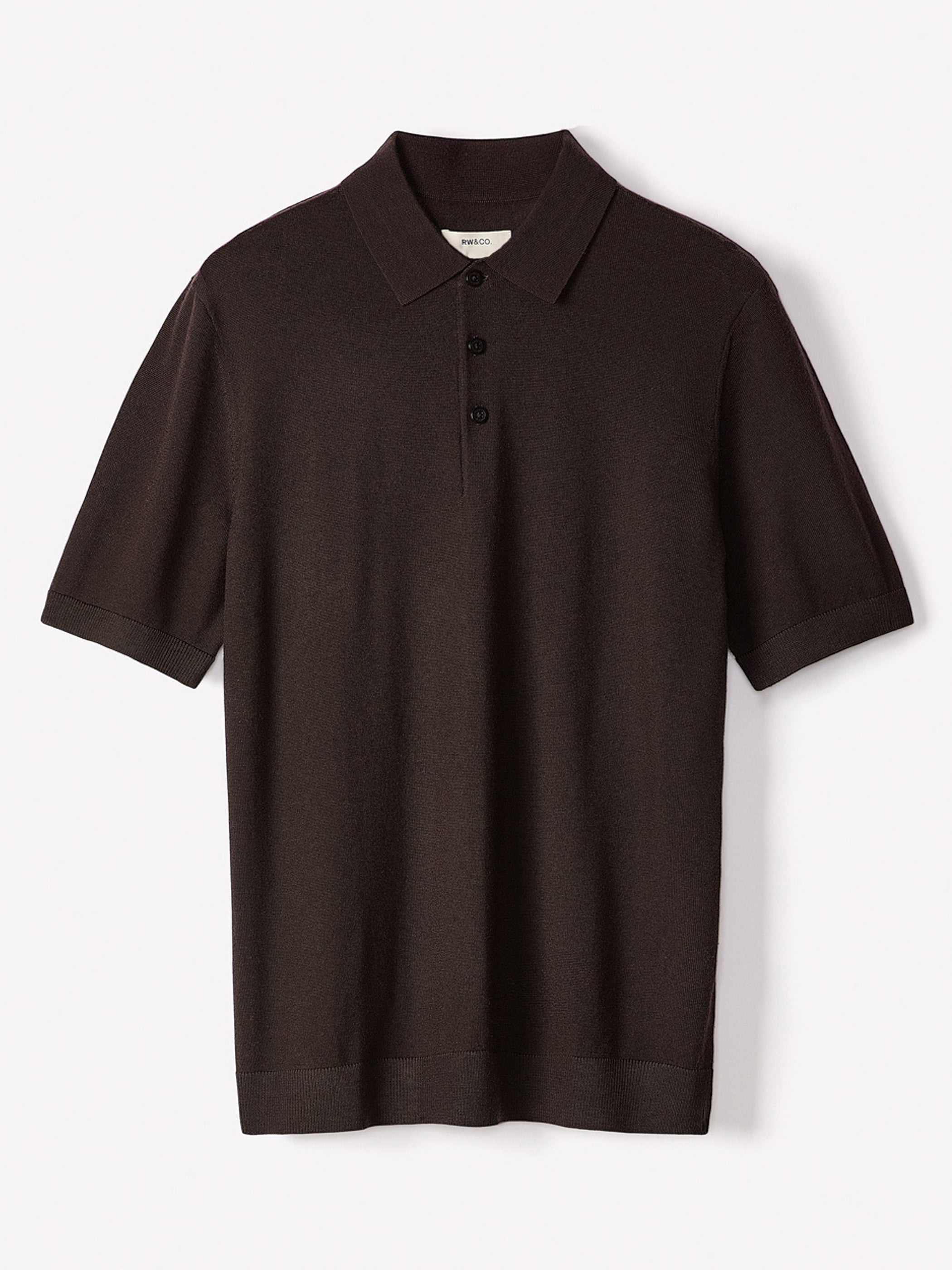 Merino-Wool Short-Sleeve Polo Sweater rw&co Special Offer