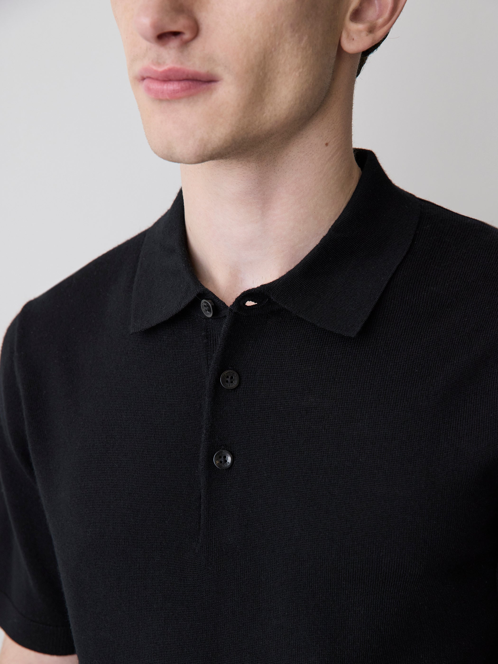 Merino-Wool Short-Sleeve Polo Sweater rw&co Special Offer