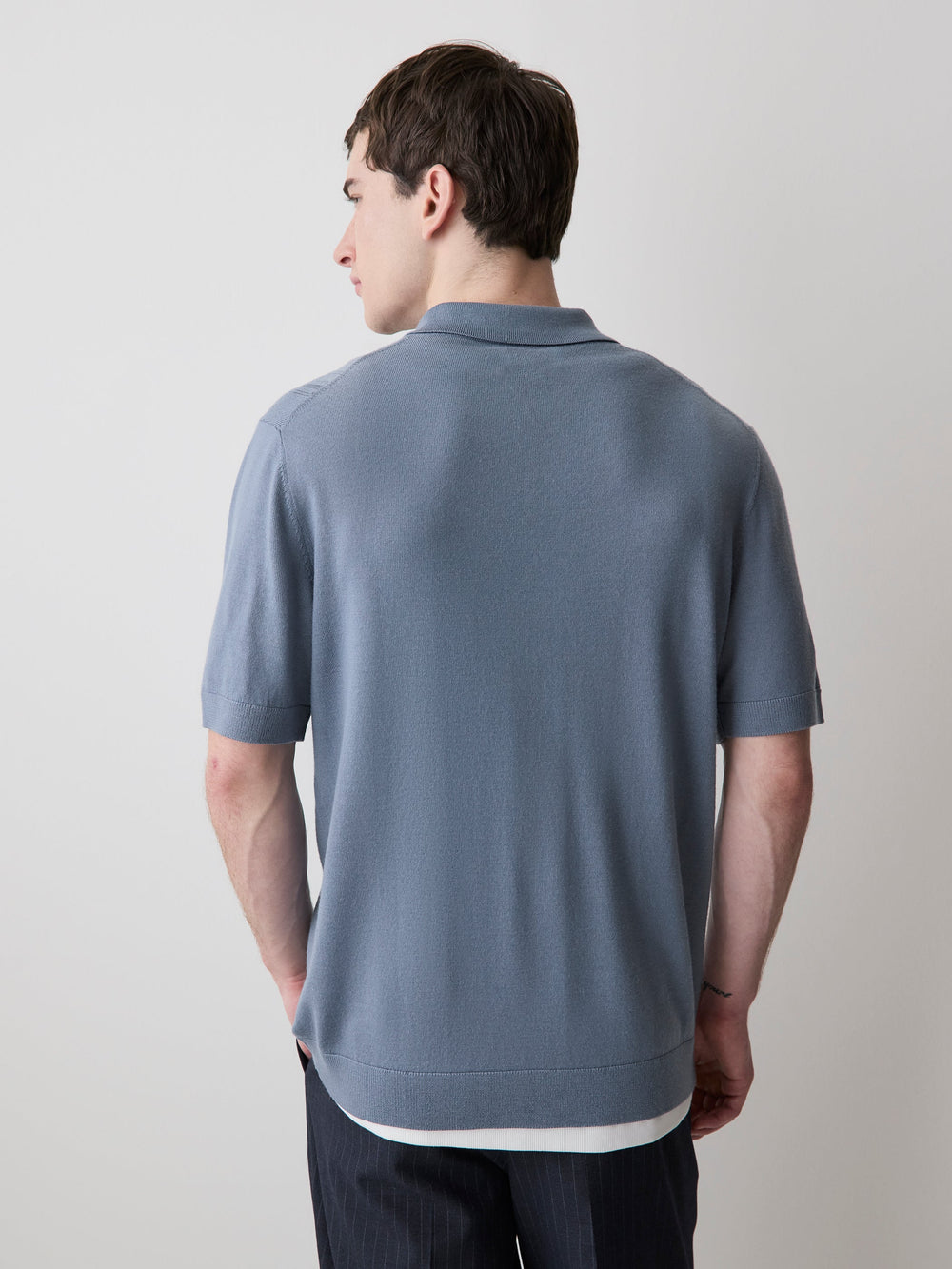 Merino-Wool Short-Sleeve Shirt Sweater rw&co Limited Time Discount