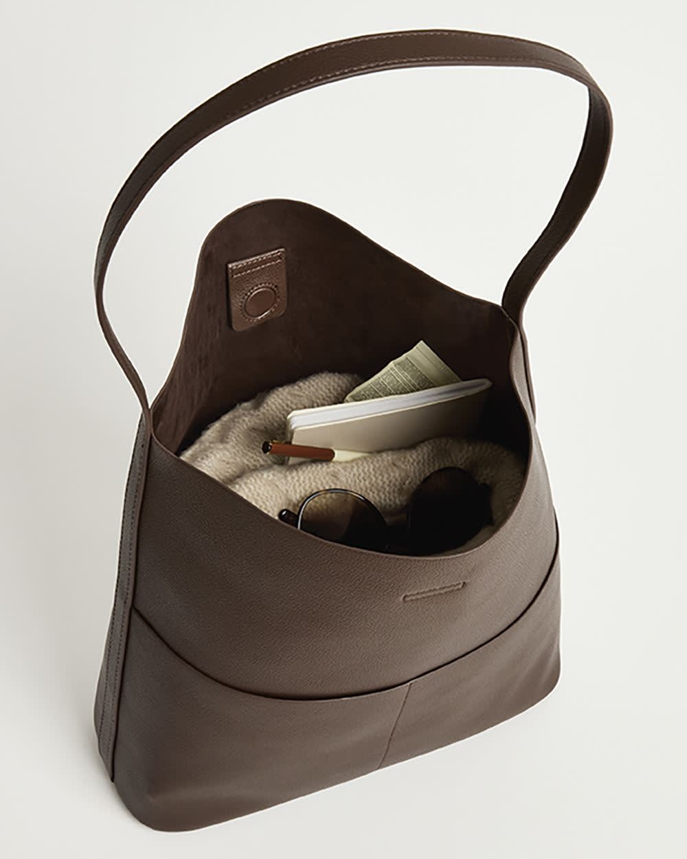 Faux Leather Tote Bag rw&co Great Value Deal