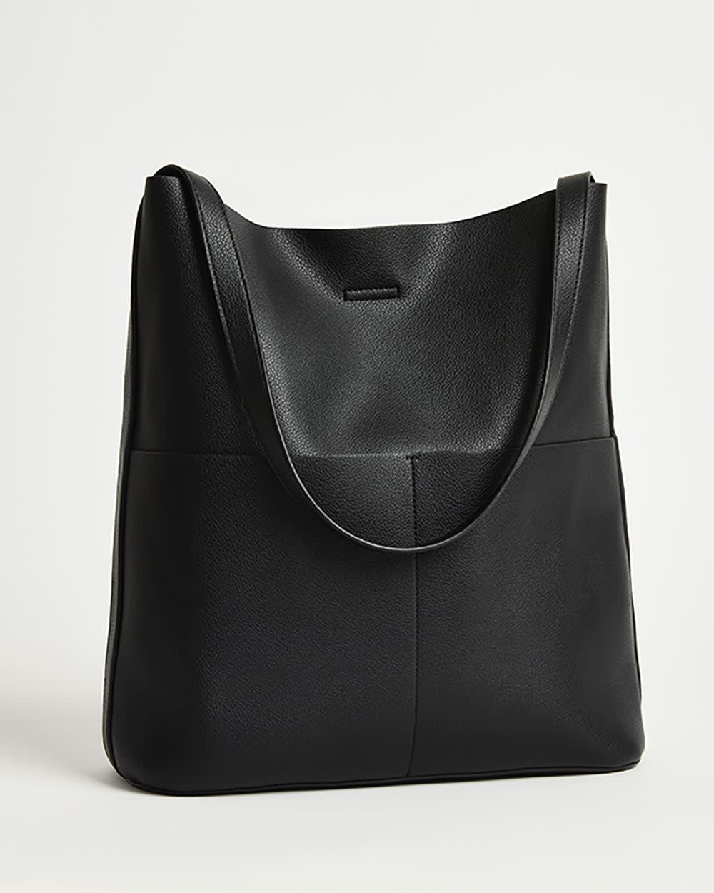 Faux Leather Tote Bag rw&co Great Value Deal