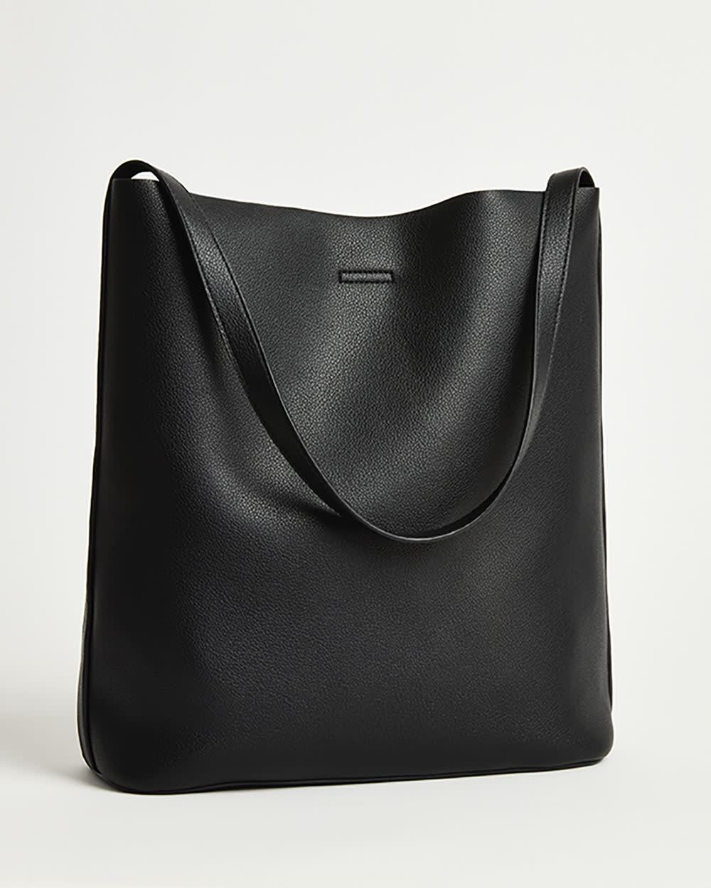 Faux Leather Tote Bag rw&co Great Value Deal