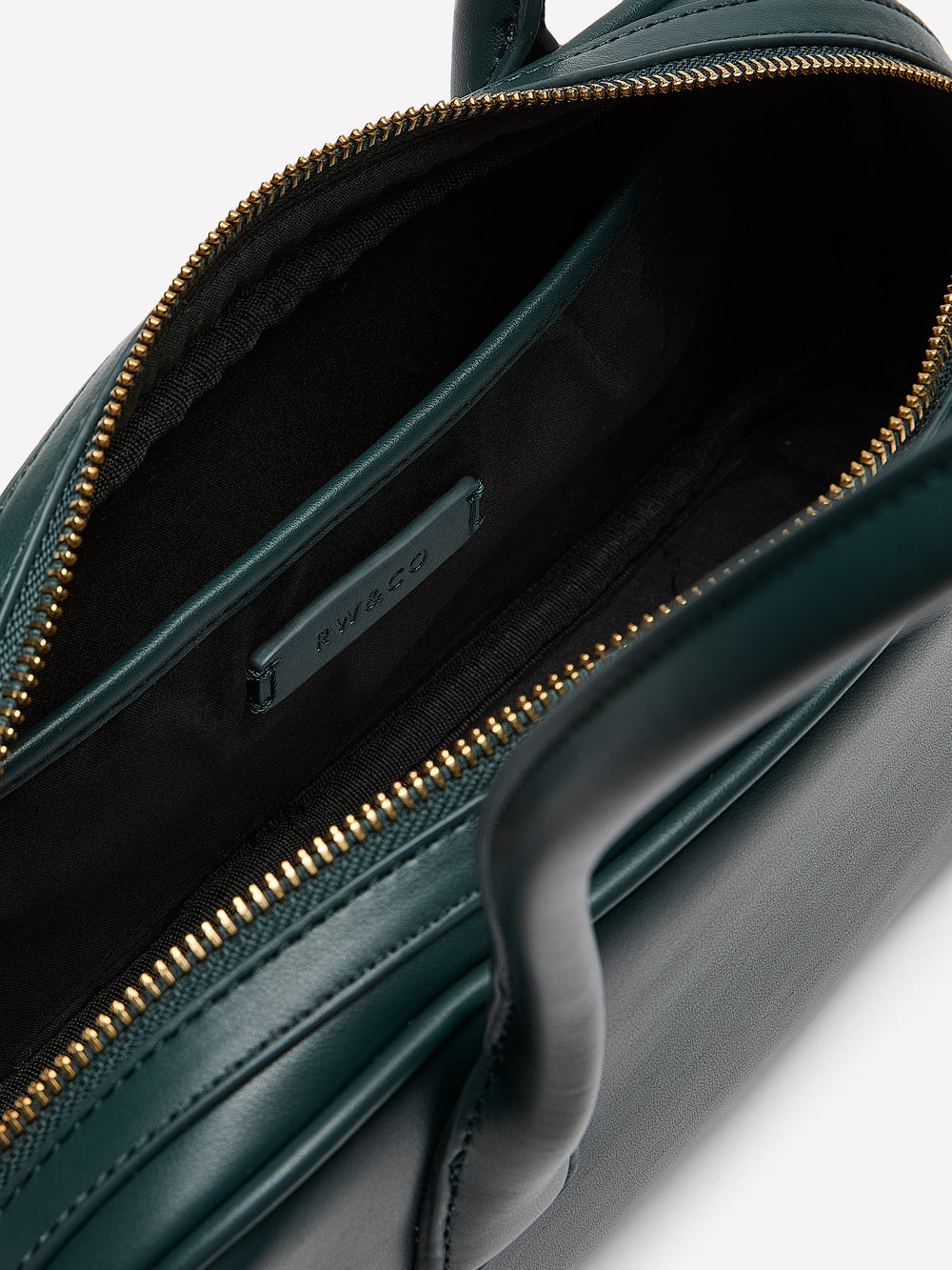 Faux Leather East-West Bag rw&co On Sale