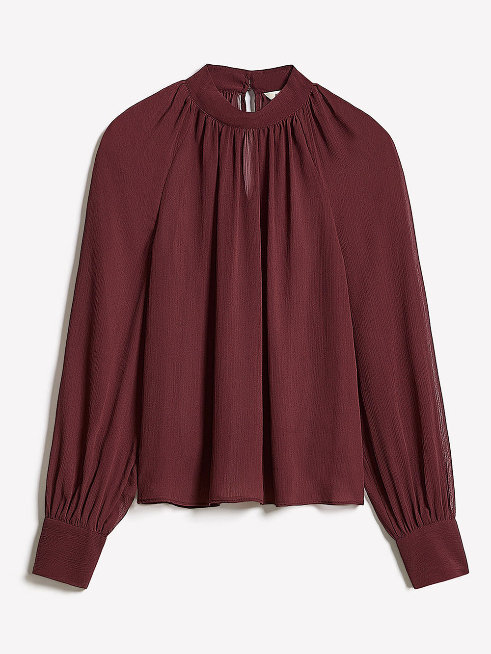 Long-Sleeve Chiffon Popover Blouse rw&co On Sale