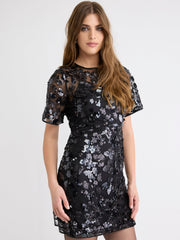 Short-Sleeve Mini Sequins Cocktail Dress rw&co Great Value Deal
