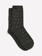 Dotted Crew Socks with Metallic Fibres rw&co Limited Time Discount