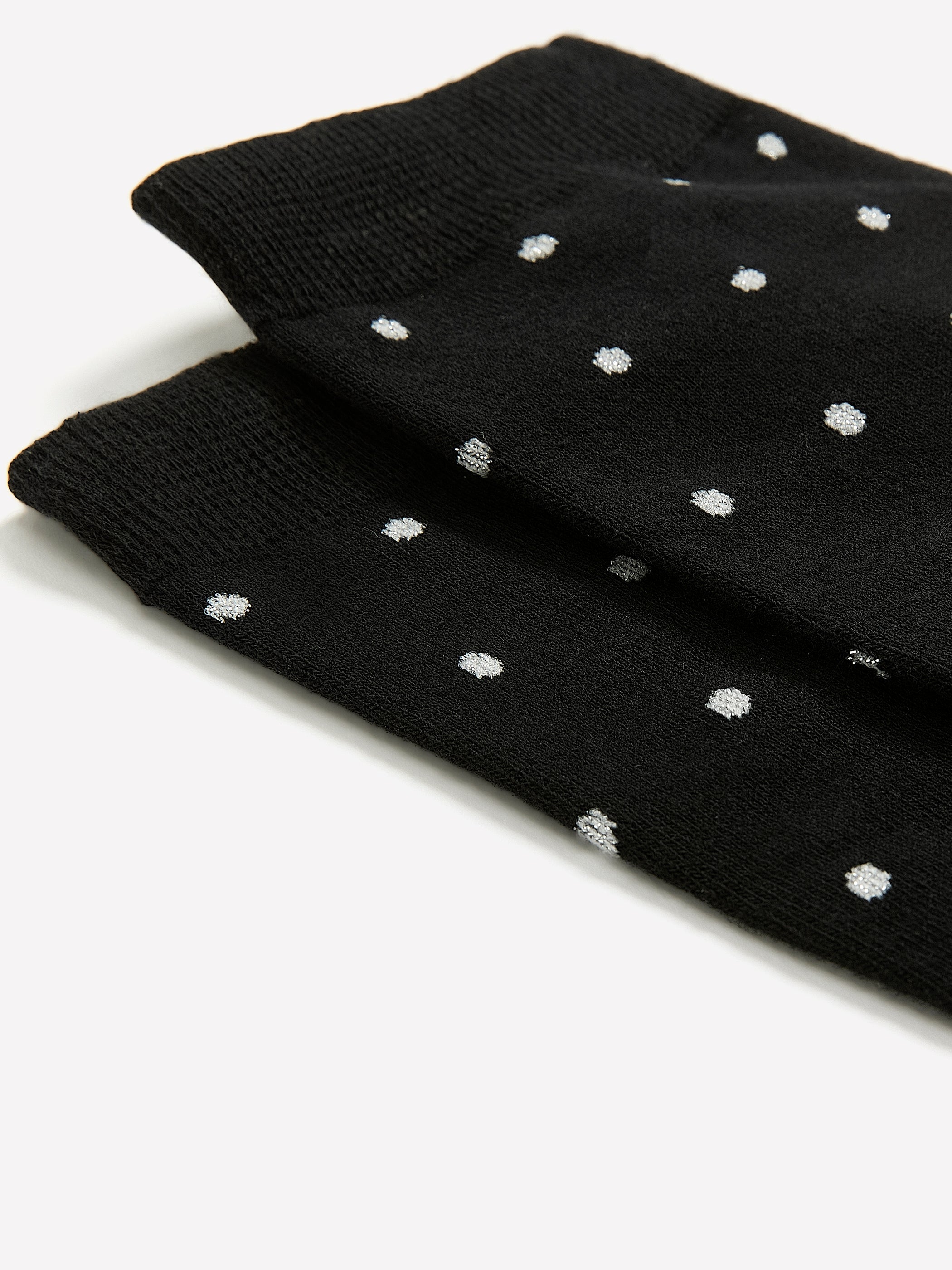 Dotted Crew Socks with Metallic Fibres rw&co Limited Time Discount